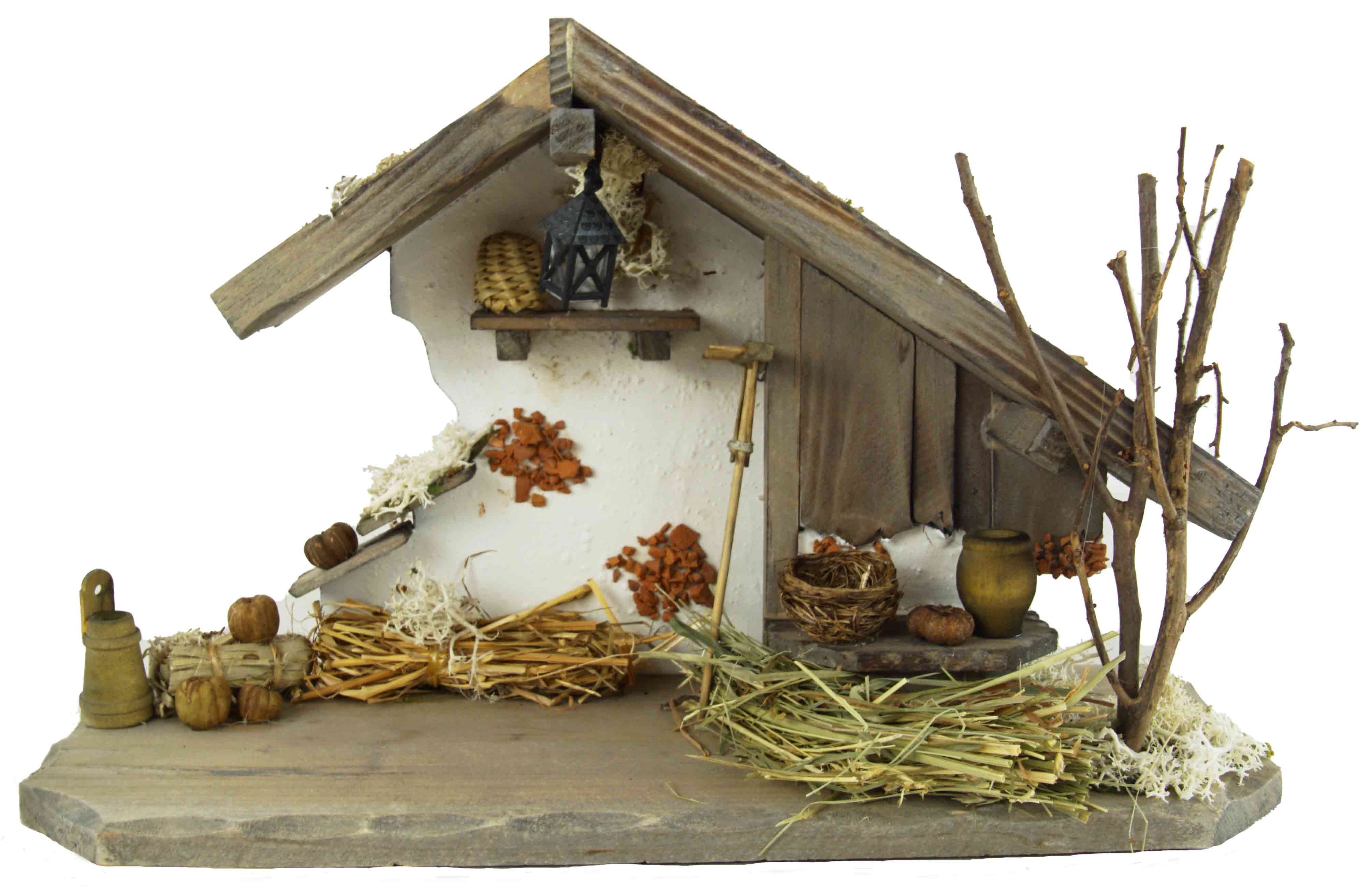Krippenursel Krippe Weihnachtskrippe Treuf inkl. Figurenblock K098 und Schaf (1-tlg), Handbemalte Figuren