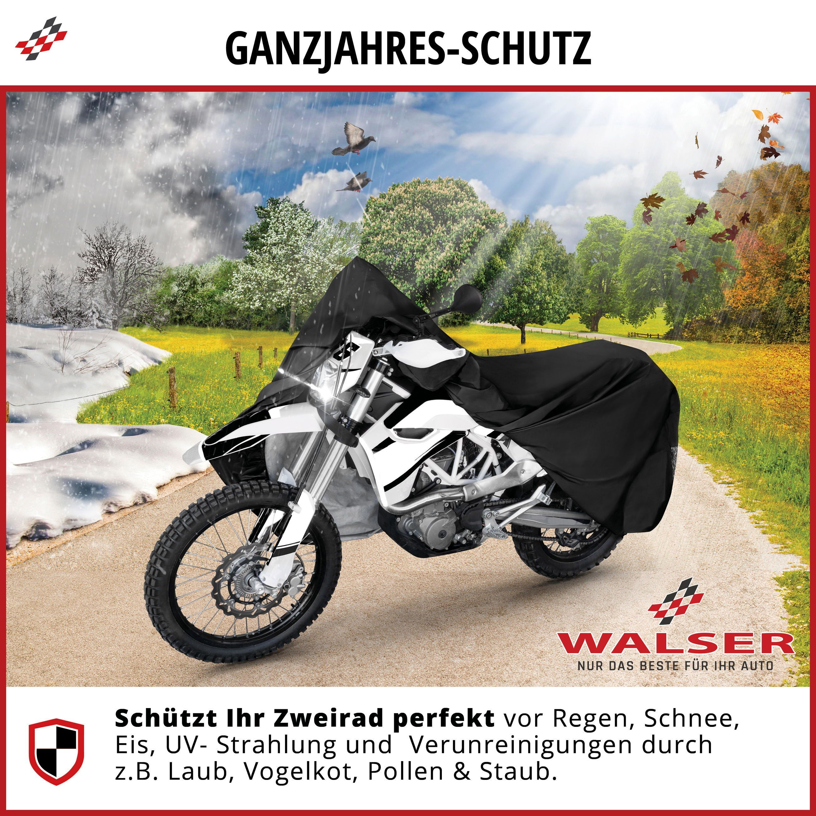 WALSER Autosonnenschutz Motorradgarage All weather B., 110 x 110 cm, (1-St., 1 Stück)