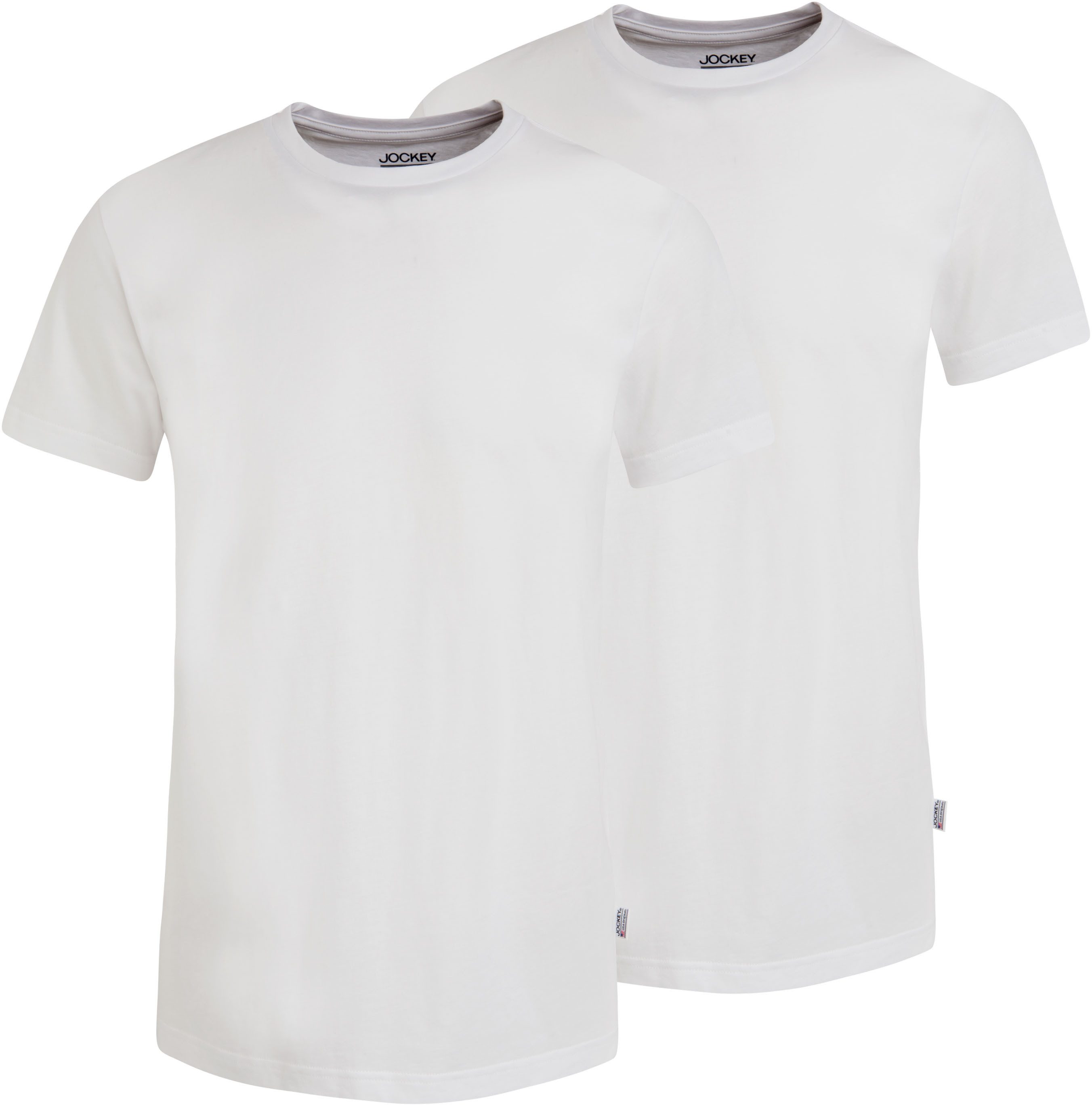 Jockey T-Shirt American T-Shirt (2er Pack) weicher Single-Jersey aus Baumwolle für einen hervorragenden Sitz