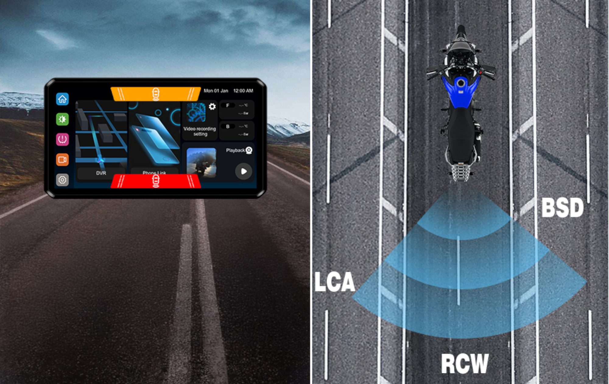 FC-Moto M2S Motorrad Multimediasystem Motorrad-Navigationsgerät (Wasserdicht wasserdichte)