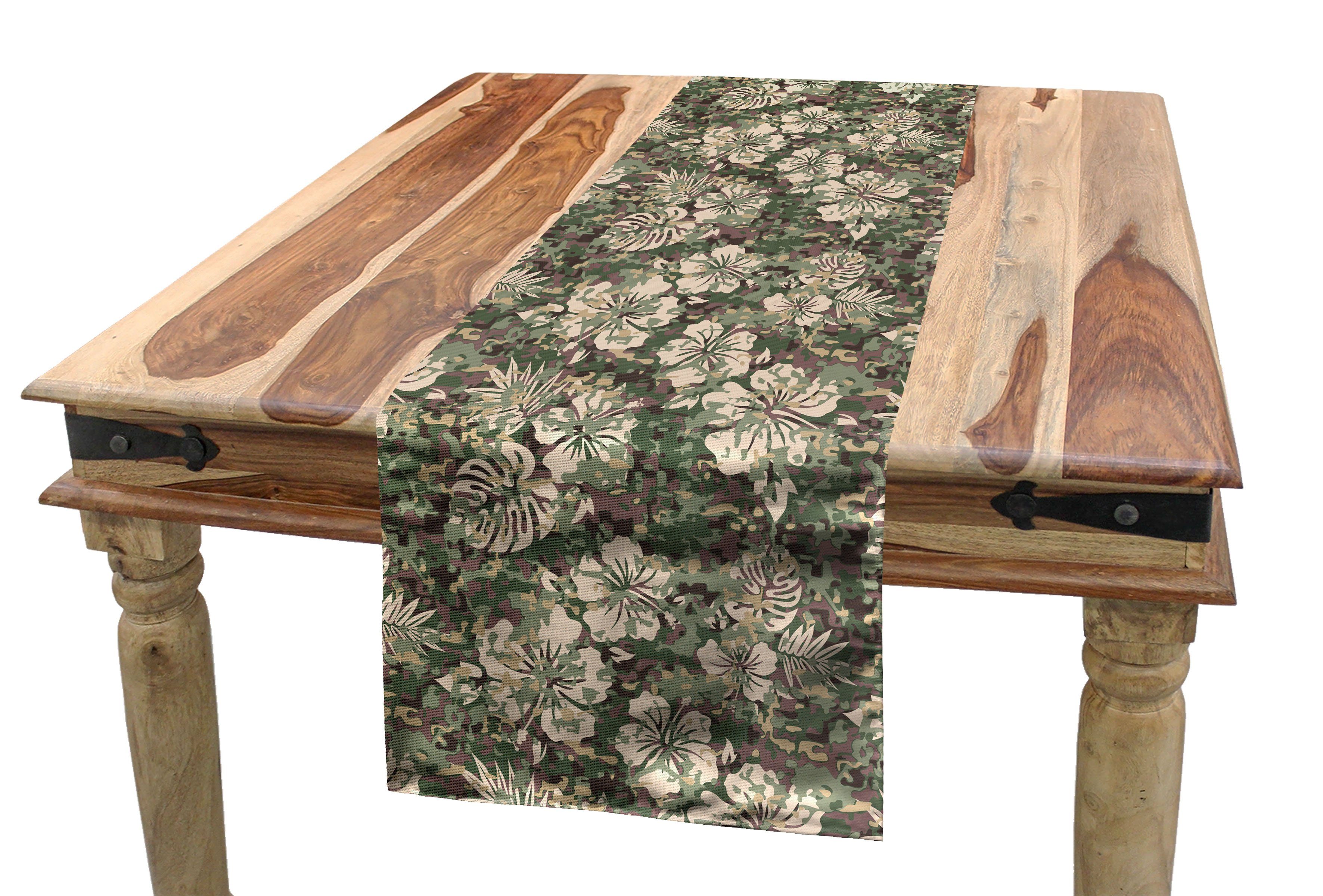Abakuhaus Tischläufer Esszimmer Küche Rechteckiger Dekorativer Tischläufer, hawaiisch Aloha tropische Dschungel
