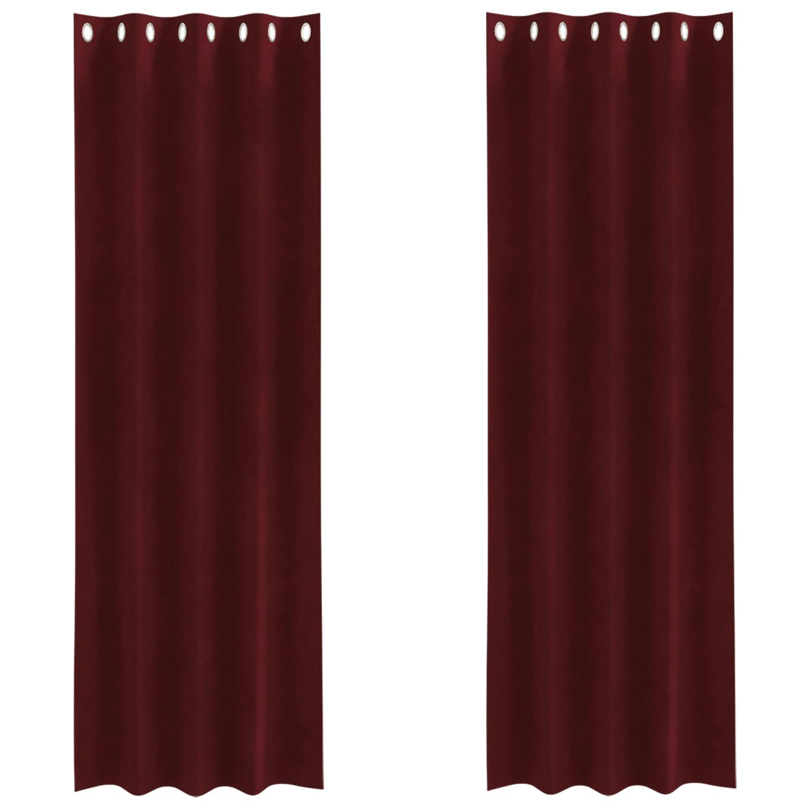vidaXL Vorhang Verdunkelungsvorhänge 2 Stk. Weinrot 140 x 245 cm Samt (2 St), Samt
