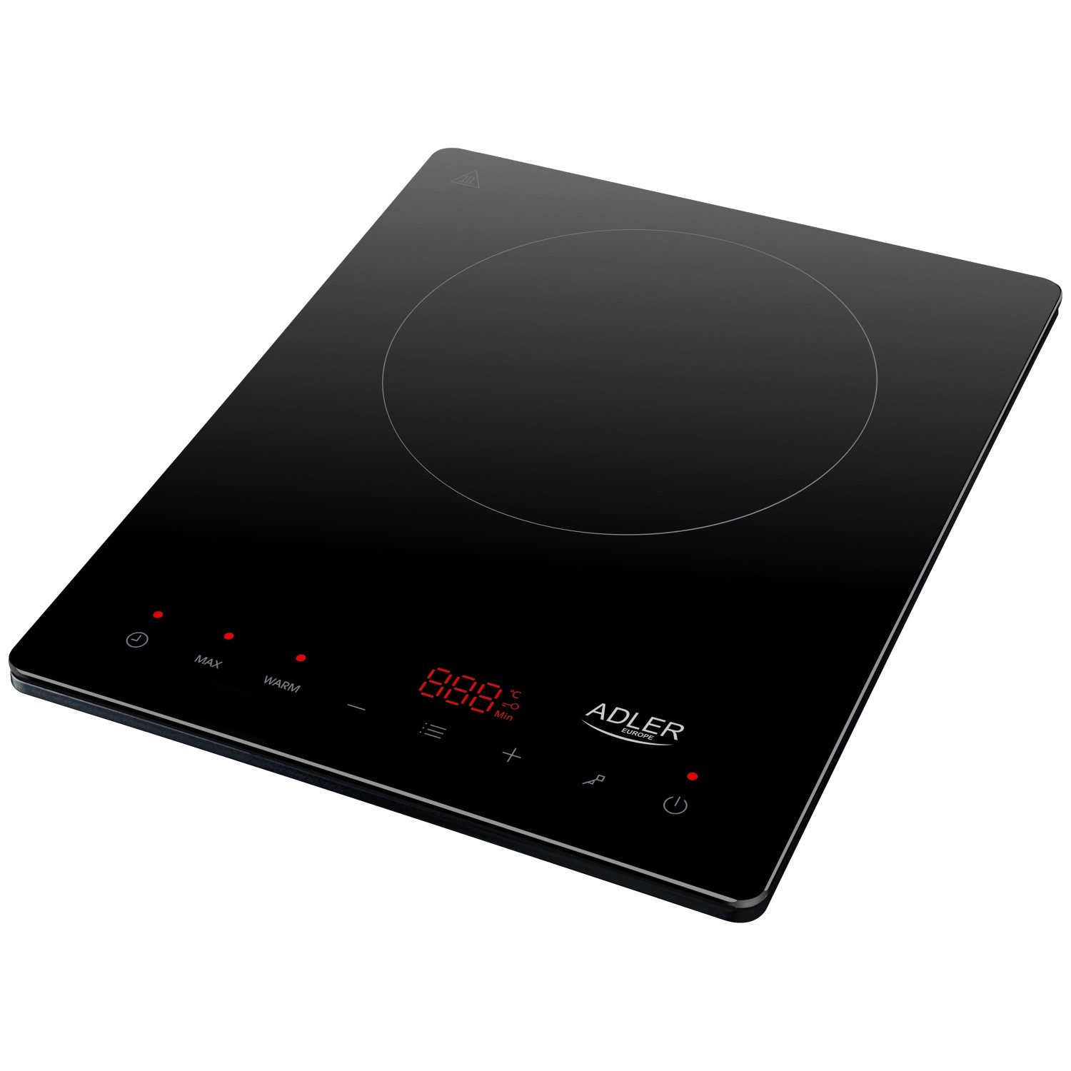 Adler Einzel-Induktionskochplatte AD 6513, mit LCD-Display, Kindersicherung, Glaskeramik-Oberfläche