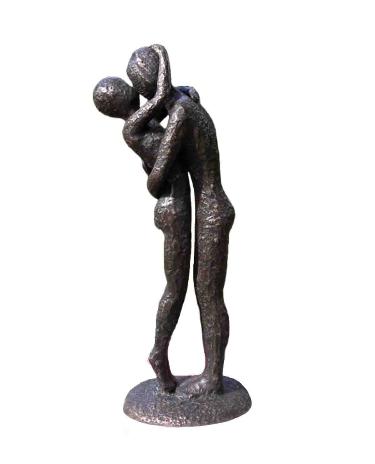 Bronzeskulpturen Skulptur Bronzefigur modernes Liebespaar aus Bronze