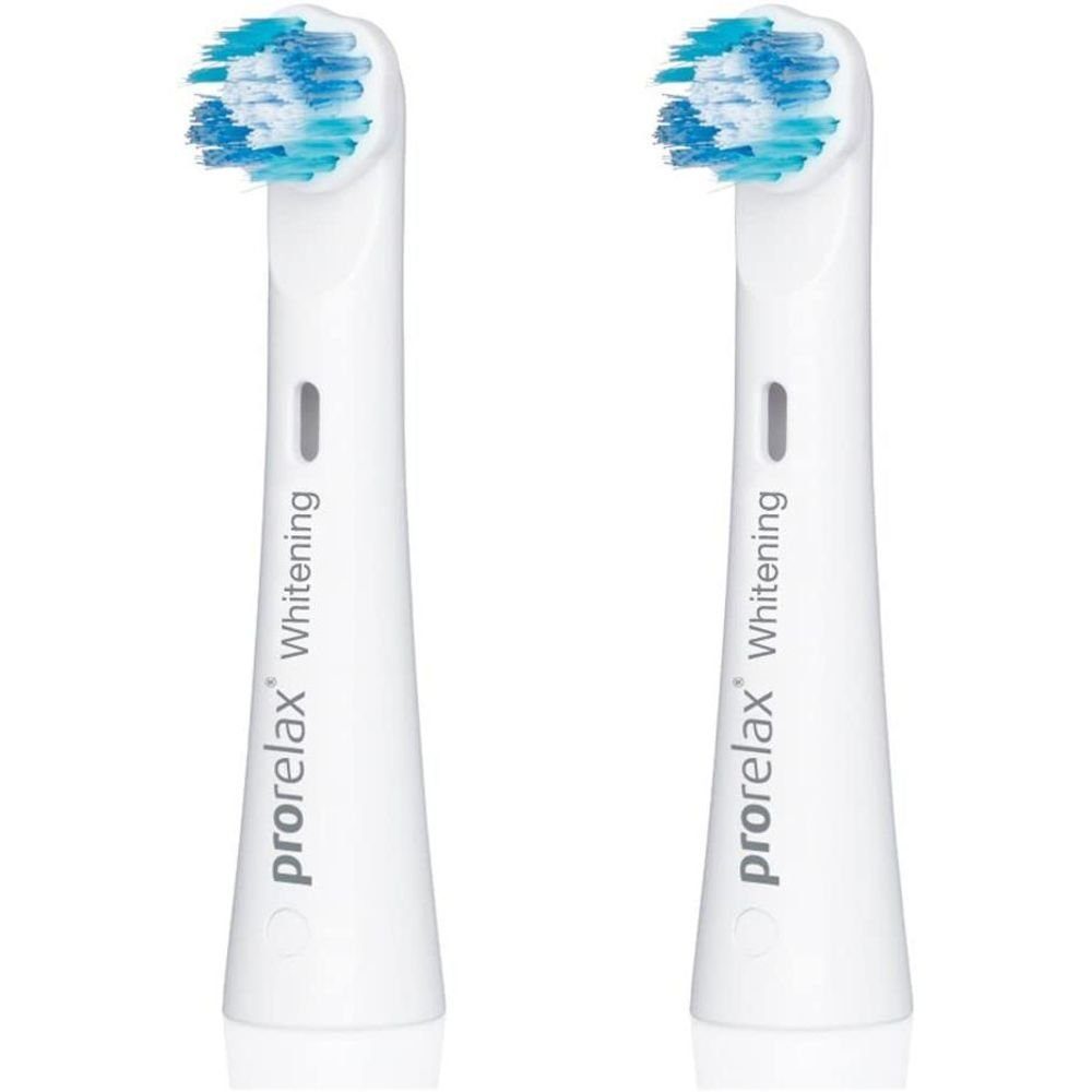 prorelax Aufsteckbürsten Bürstenköpfe / Ersatzzahnbürsten, Whitening Brush, 2 Stück, 2er Pack, Aufsteckbürsten, Zahnbürsten