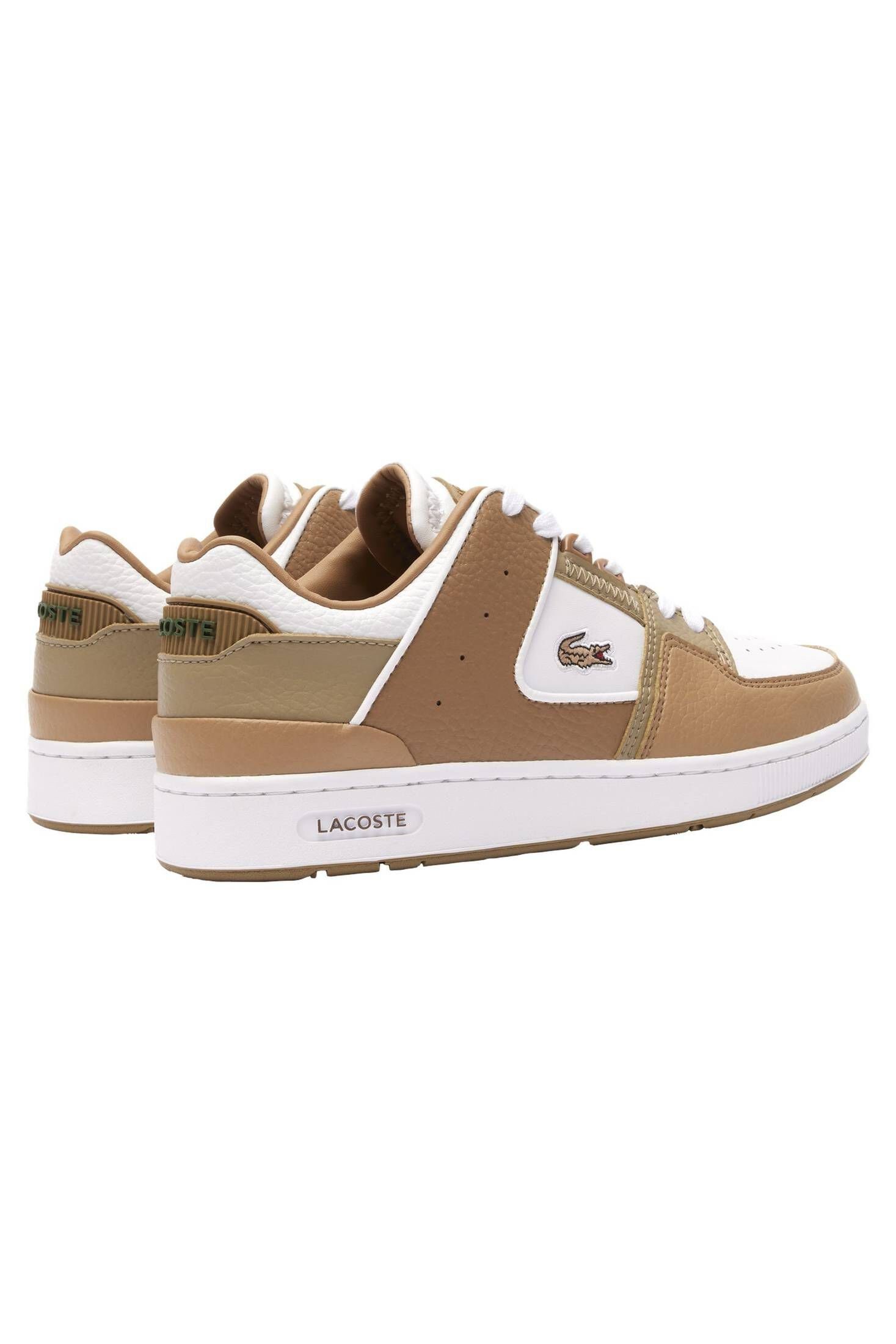 Sneaker CAGE / Lacoste Leder COURT mit Damen Brown Sneaker White