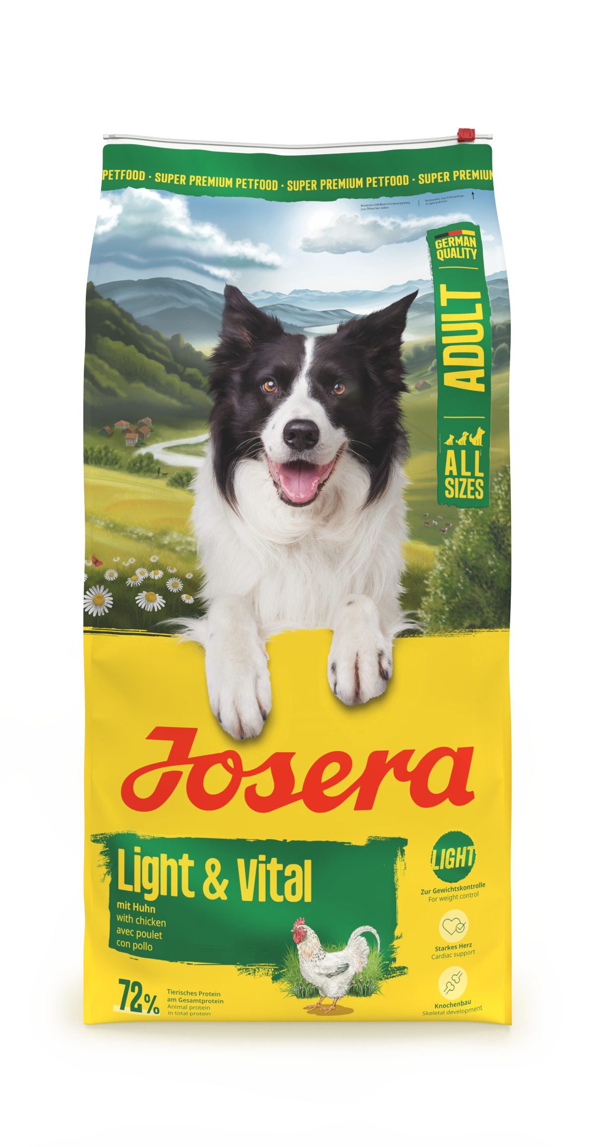 Josera Light & Vital 12,5kg, Trockenfutter für: Hunde, Adult All Size, für ausgewachsene Hunde aller Größen