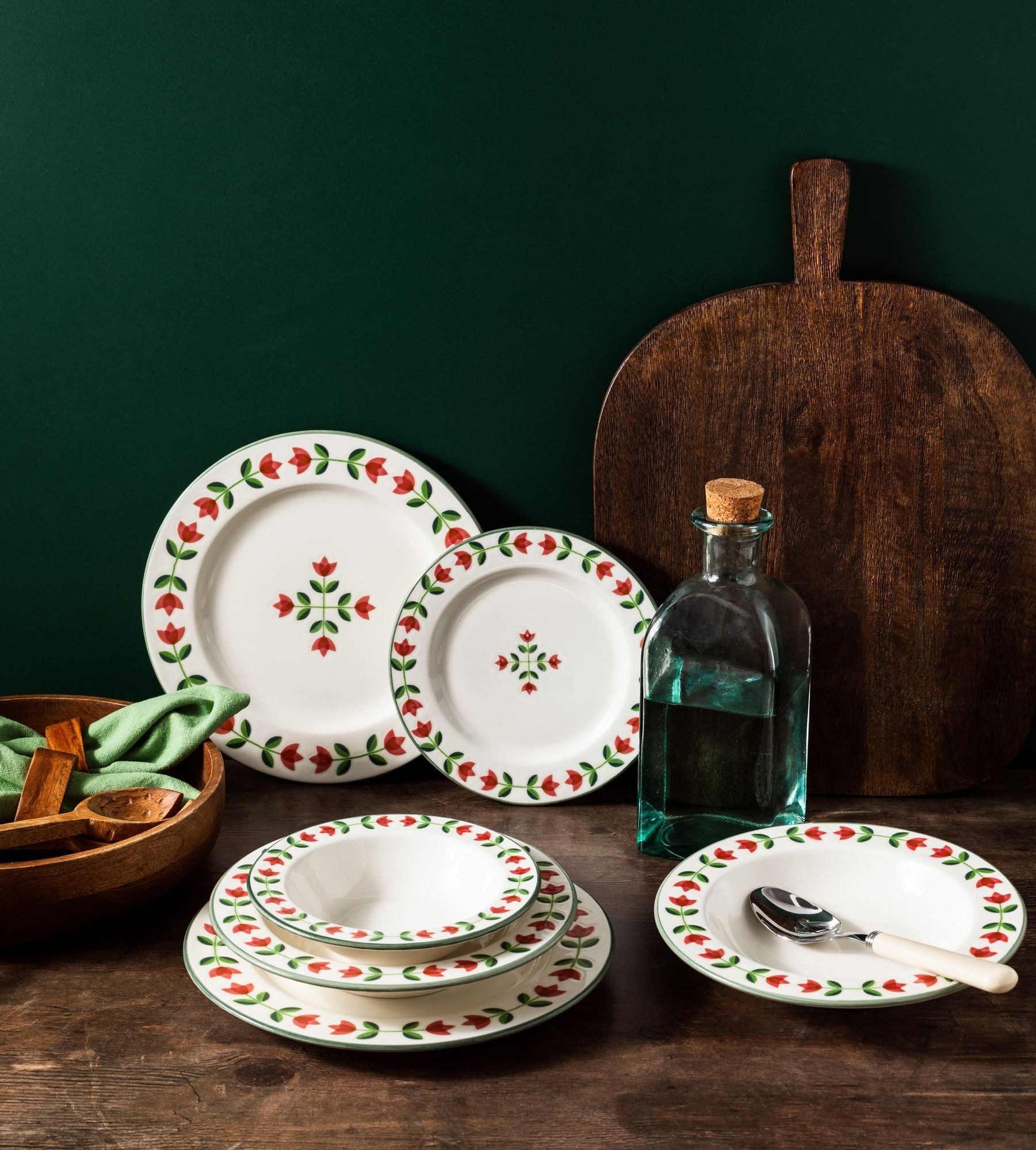 Hermia Concept Geschirr-Set Rosalie (24-tlg), 6 Personen, Porzellan, 24-teiliges Set