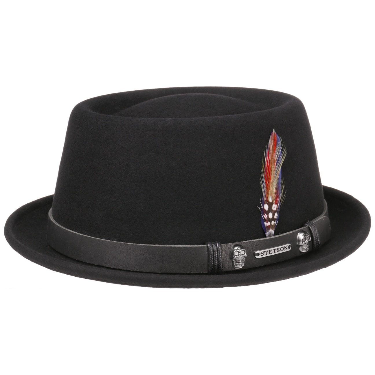 Stetson Fedora (1-St) Wollfilzhut mit Lederband