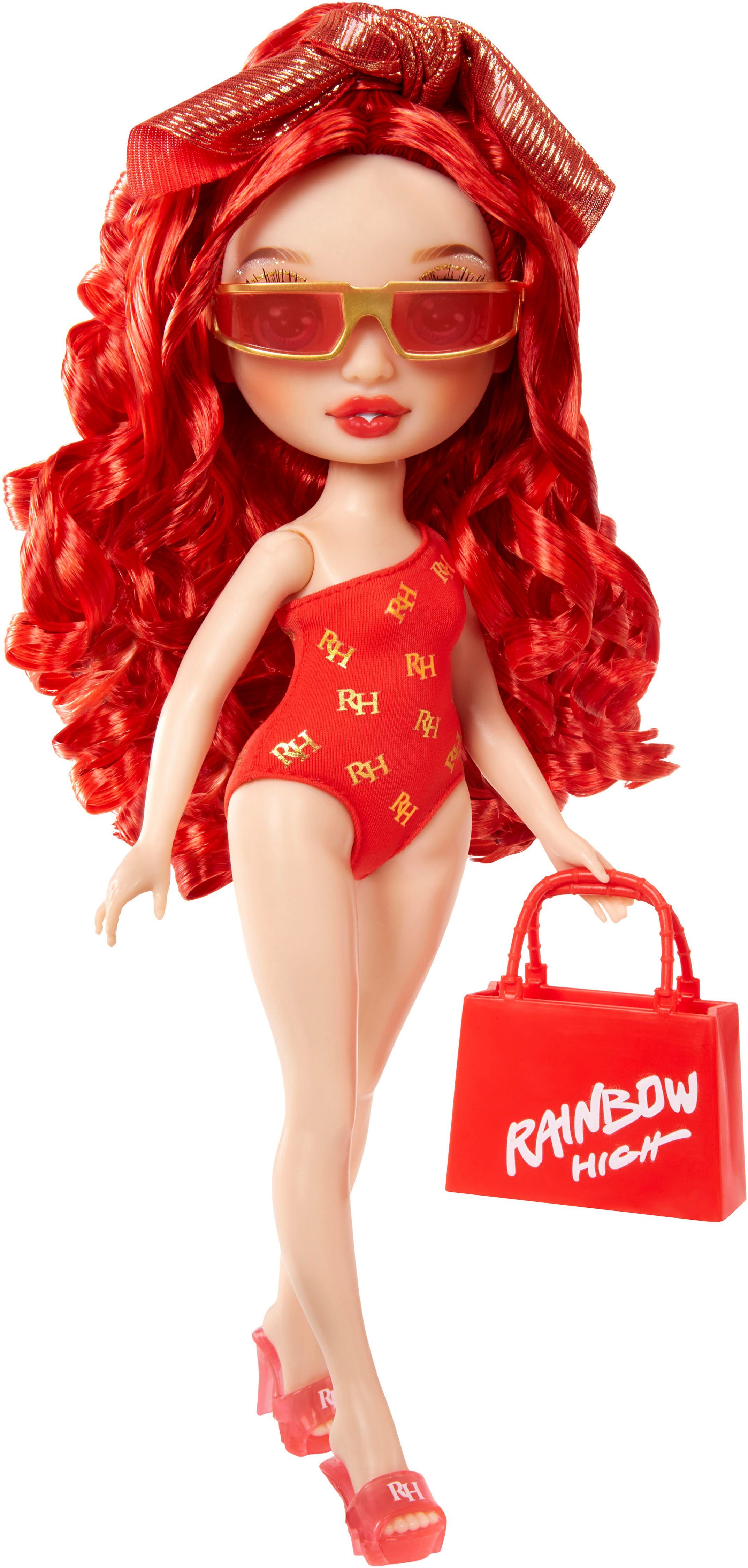 Rainbow High Anziehpuppe Rainbow High Swim & Style Fashion Doll- Ruby (Red)
