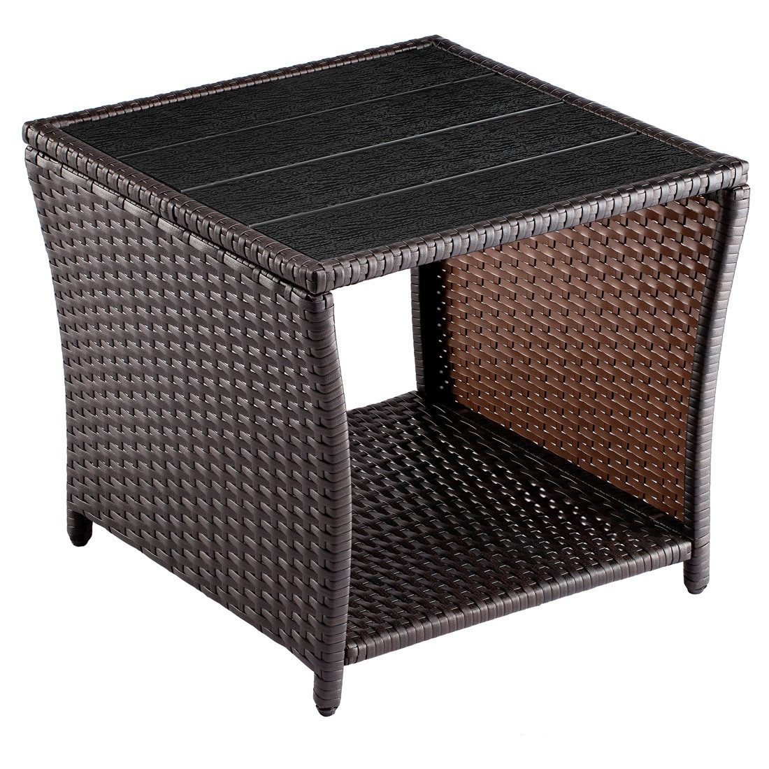 Casaria Beistelltisch (1-St), Polyrattan WPC Tischplatte günstig online kaufen