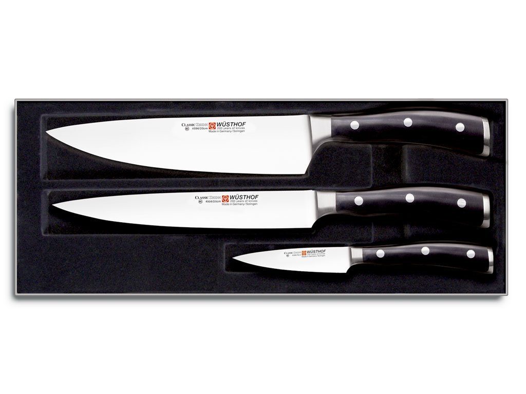 WÜSTHOF Messer-Set (Packung) schwarz Ikon Classic