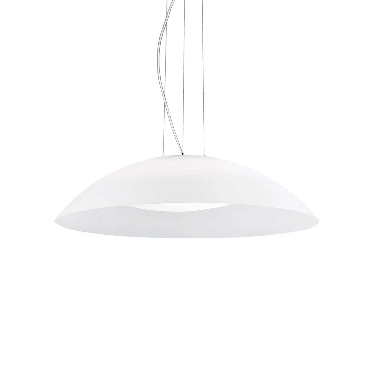 Ideal Lux Hängeleuchten Lena SP3 Pendelleuchte Ø 64/Ø 74 cm Glas 3 x E27 dimmbar, LED wechselbar, Hängeleuchte