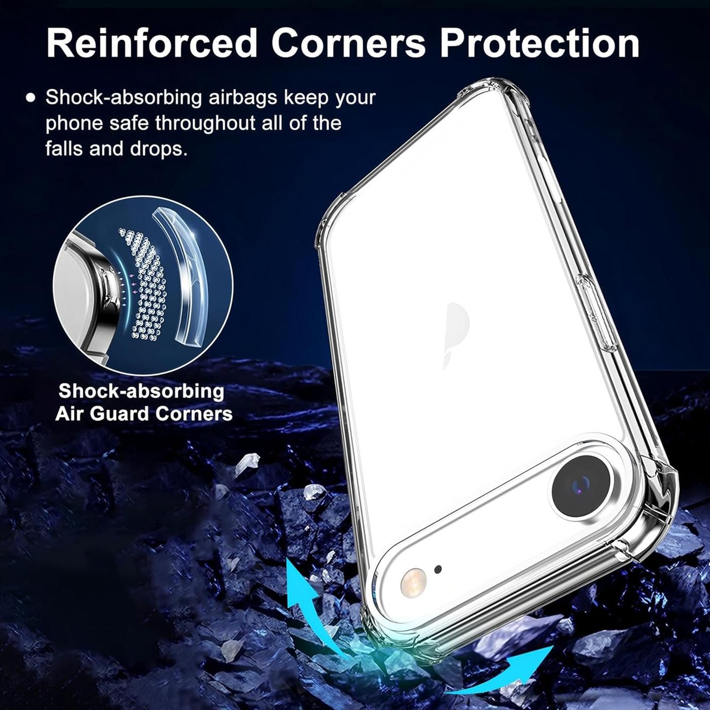 CoolGadget Handyhülle Anti Shock Rugged Case für Apple iPhone Air 6,5 Zoll, Slim Cover Kantenschutz Schutzhülle für iPhone Air Hülle Transparent – Bild 4 von 5