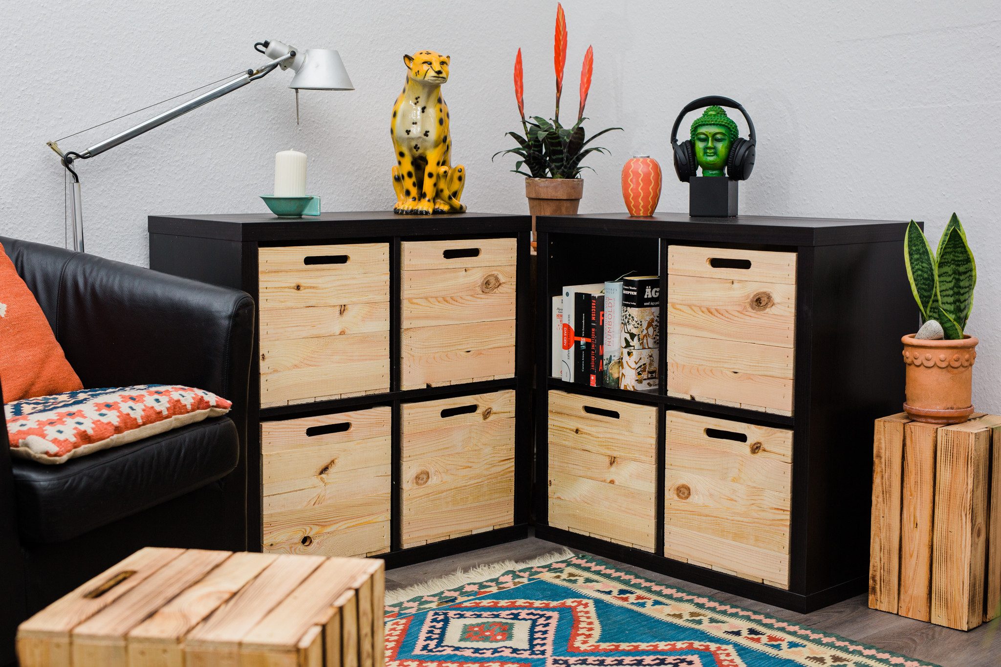 Kistenkolli Altes Land Allzweckkiste 4 Stück Weinkiste Natur für Ikea Kallax Expeditregale Holzkiste (Spar-Set, 4er Set)