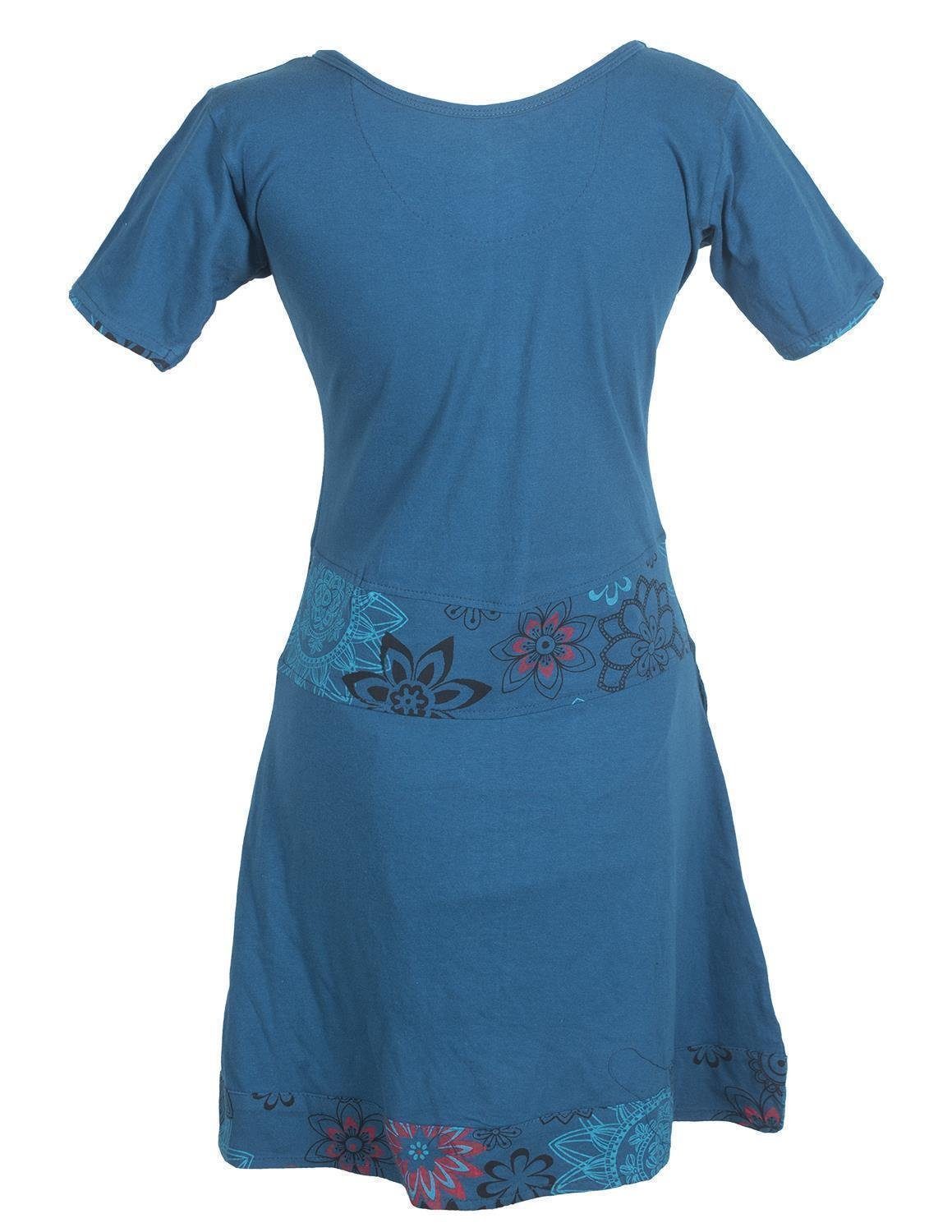 Vishes Sommerkleid Kurzarm Kleid Hippie Blumen günstig online kaufen