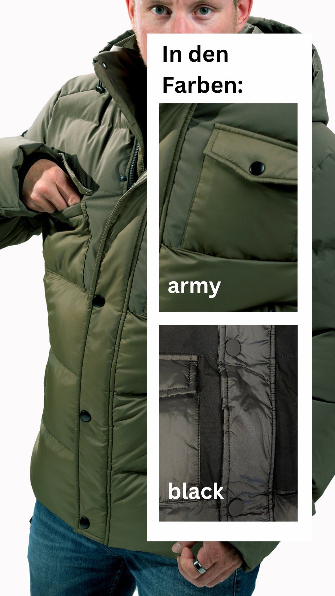 Poolman Winterjacke Winterjacke mit Kapuze (abnehmbar) abnehmbare Kapuze günstig online kaufen