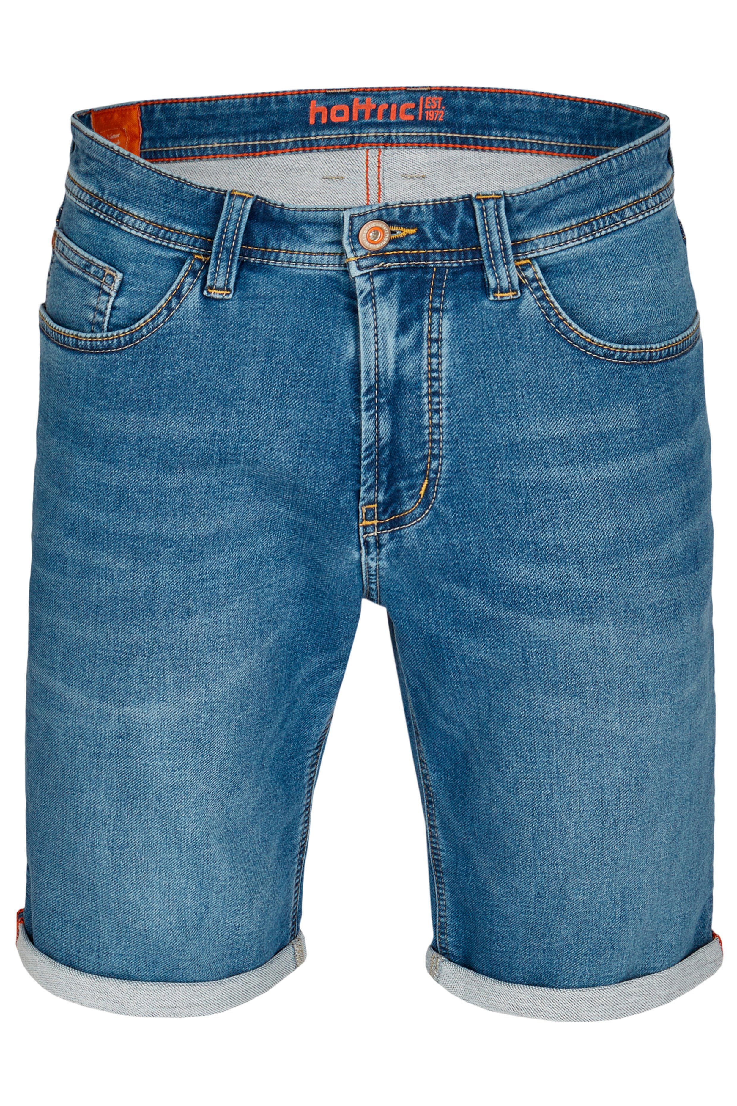 blue Hattric 5-Pocket-Jeans HATTRIC 5712.44 BERMUDA 698835 light