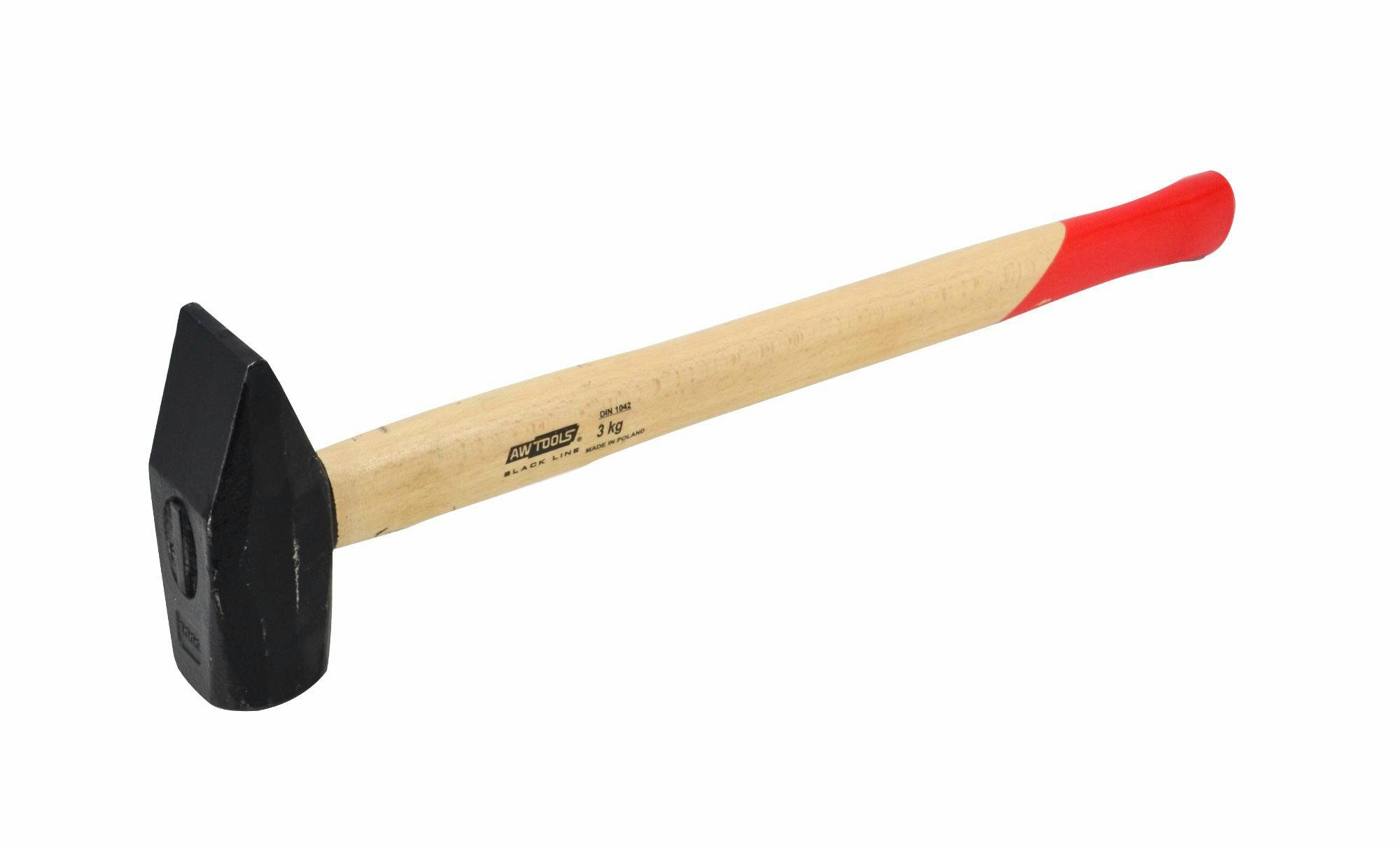 AWTOOLS Hammer AWTOOLS Kovalenk-Hammer 3,0 kg mit Holzstiel Black Line AW32041BL