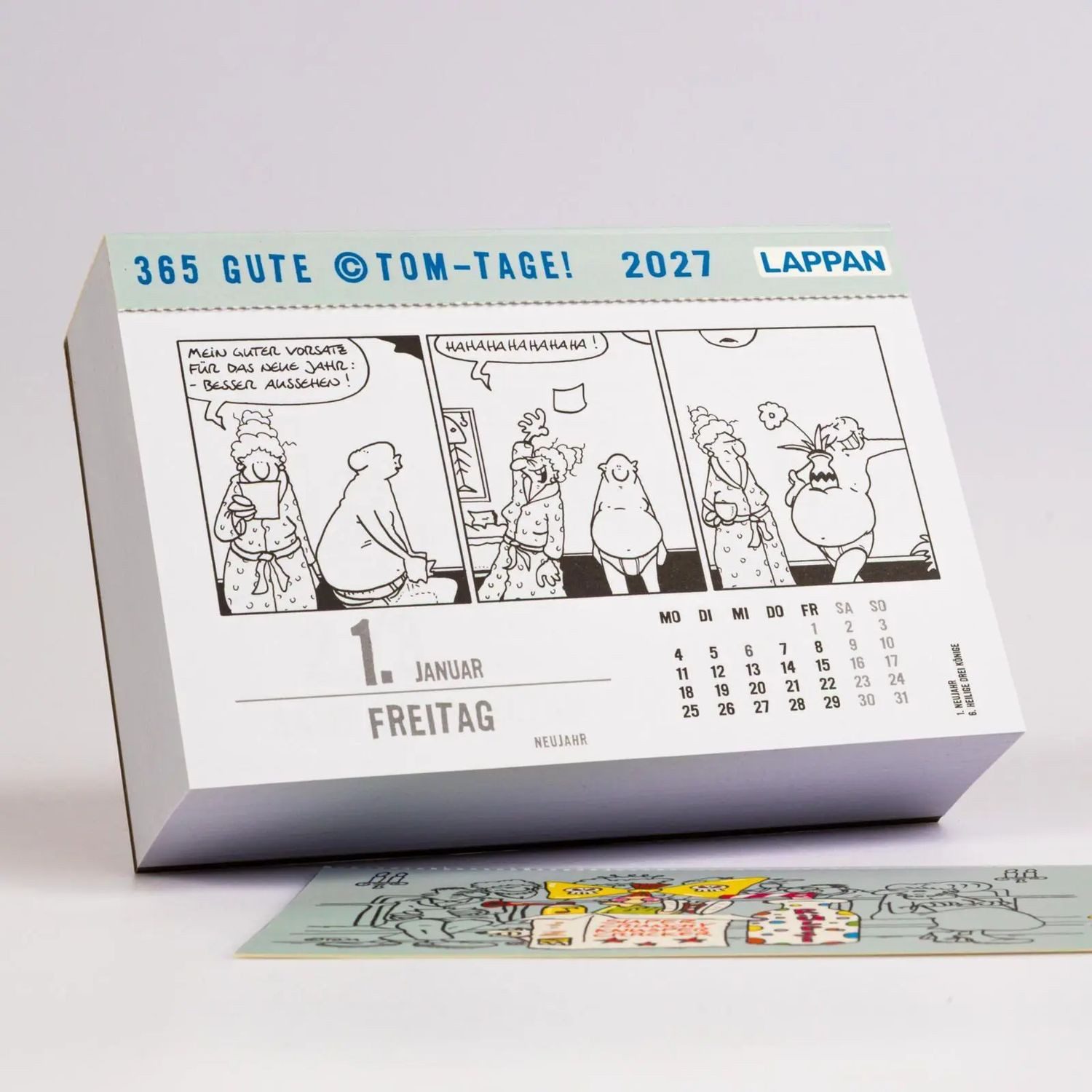 Lappan Verlag Abreißkalender 365 GUTE (c)TOM-TAGE! 2027: Tageskalender