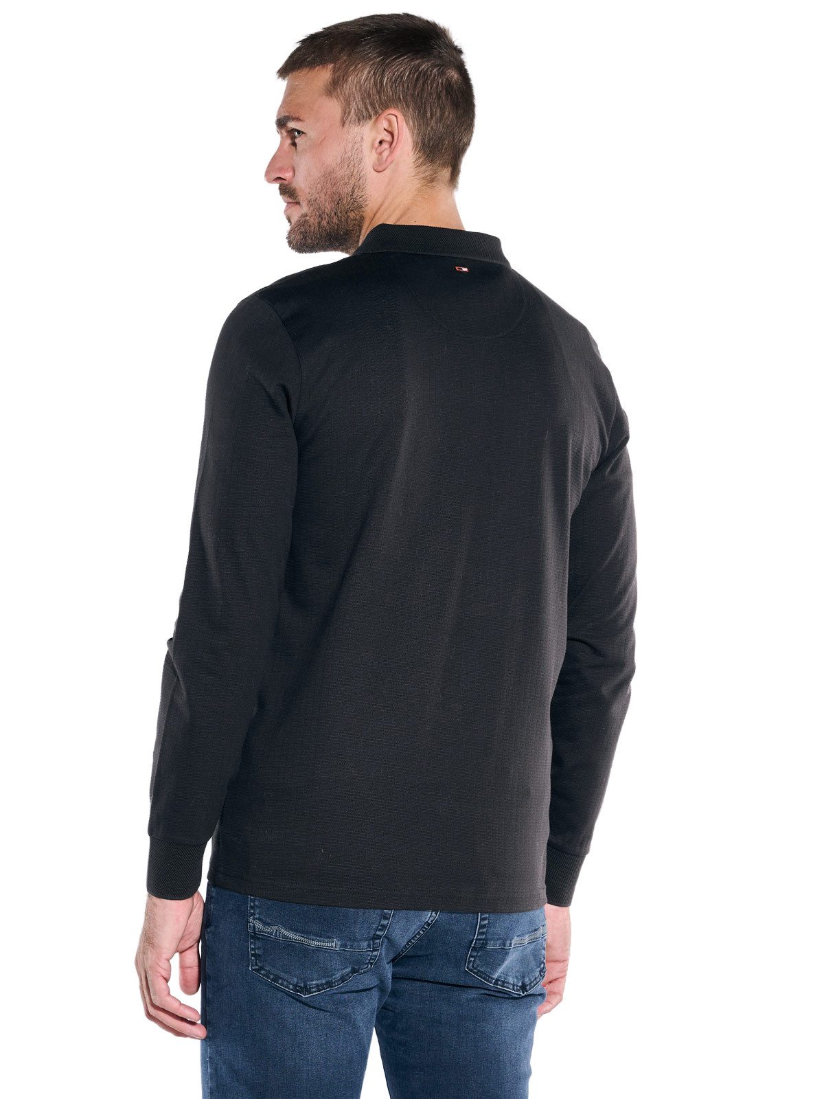 emilio adani Langarm-Poloshirt emilio adani Herren Langarm-Shirt mit Polokr günstig online kaufen