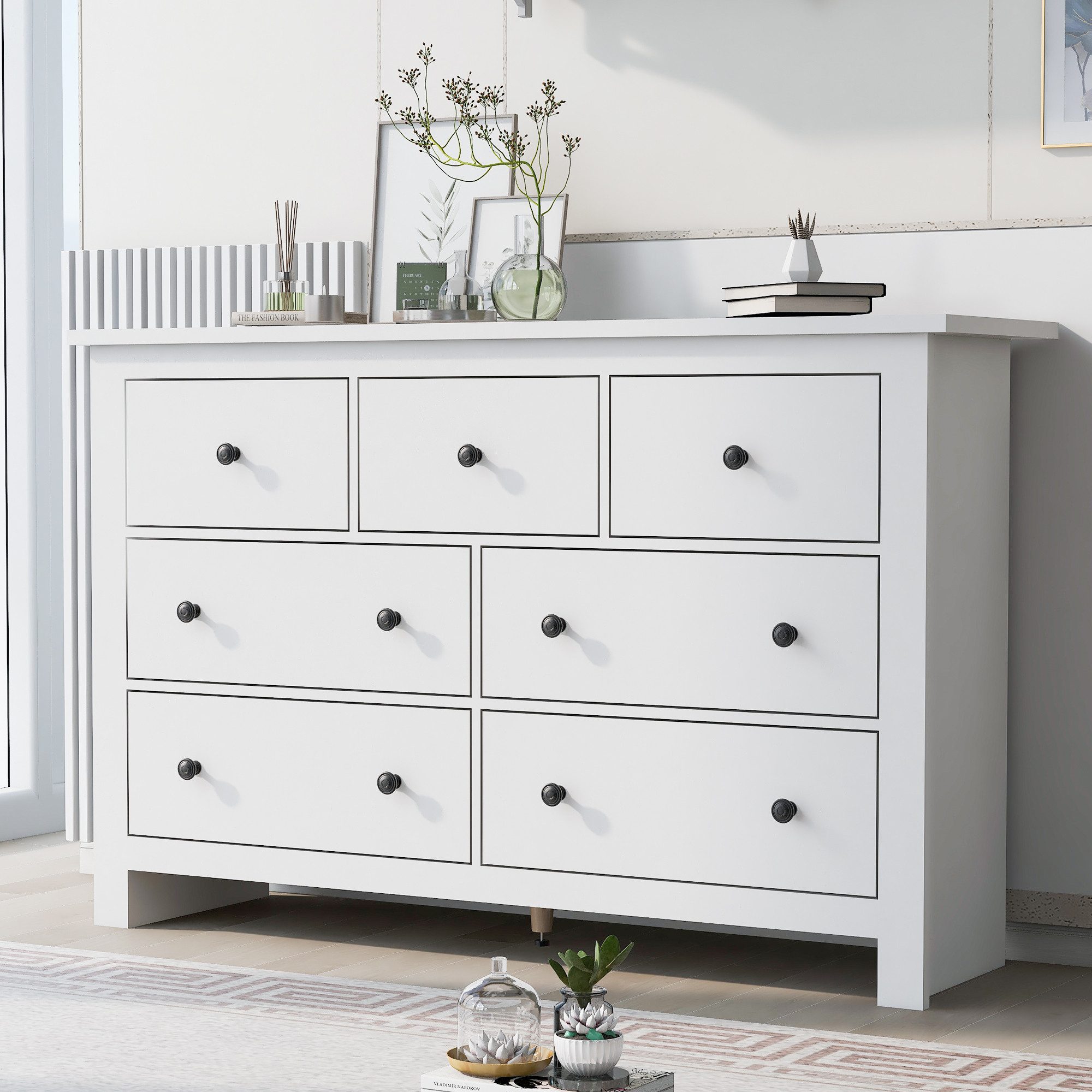 STILVORA Sideboard mit Schubladen,Aufwahrungsschrank Kommode mit verstellba günstig online kaufen