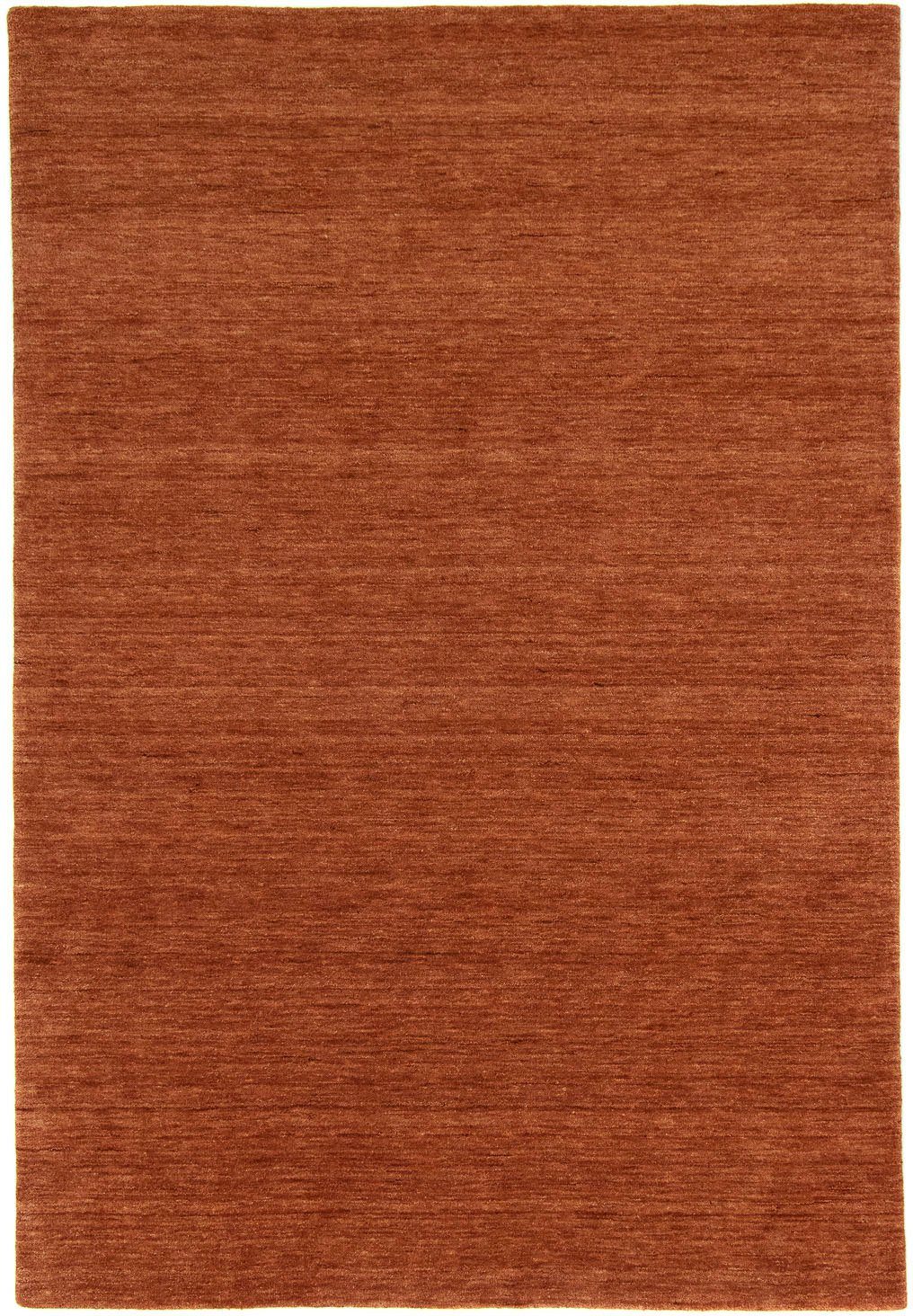 Wollteppich Einfarbig Marrone 160 x 90 cm, morgenland, rechteckig, Höhe: 18 mm, Sehr weicher Flor