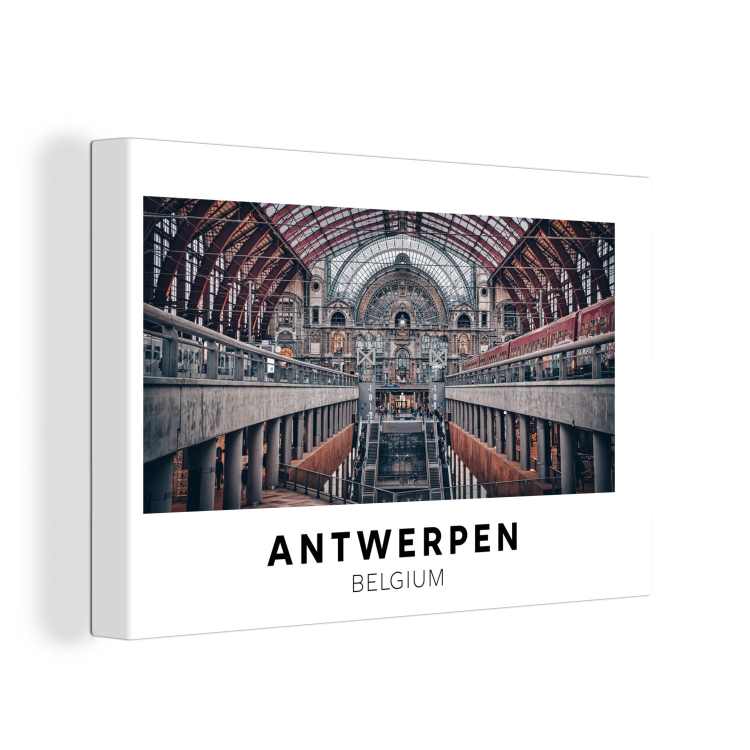 OneMillionCanvasses® (1 - Leinwandbild Leinwandbilder, St), Wandbild 30x20 Antwerpen Architektur, Wanddeko, Belgien Aufhängefertig, cm -