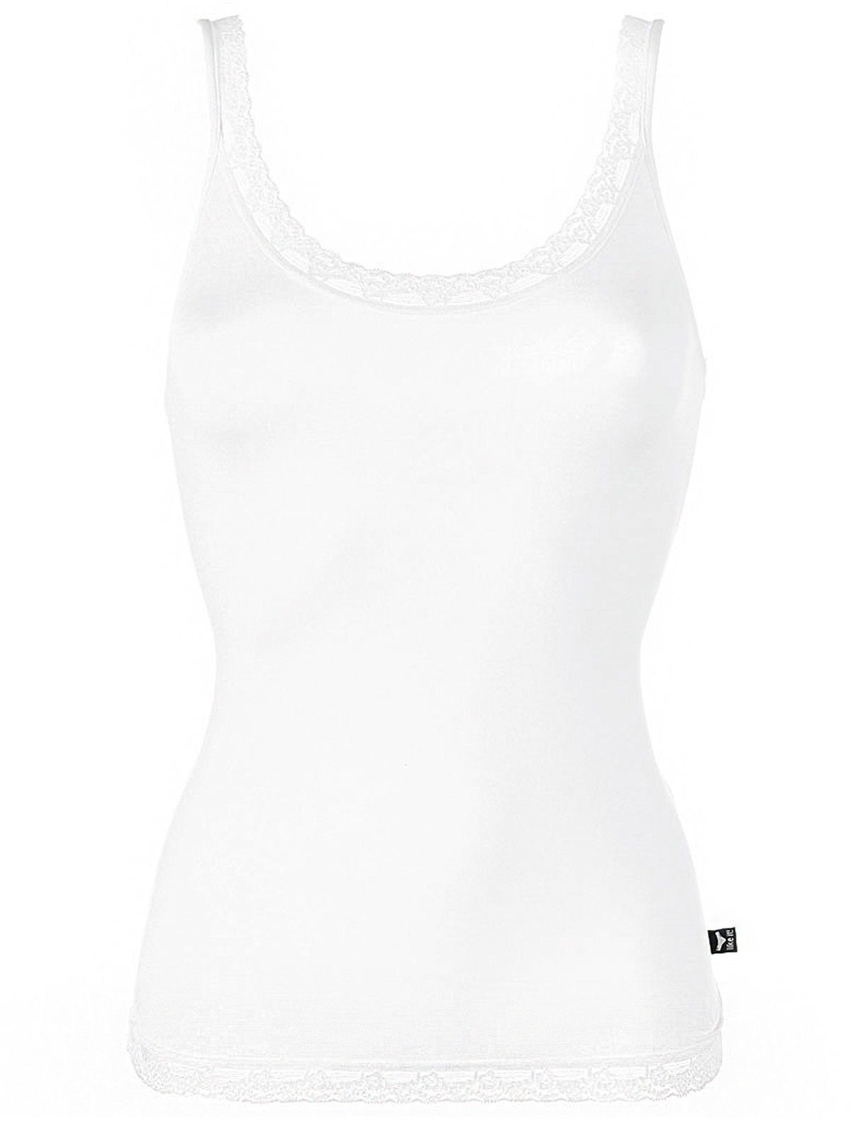 like it! Achseltop Damen Trägertop Olivia (Stück, 1-St) - weiss