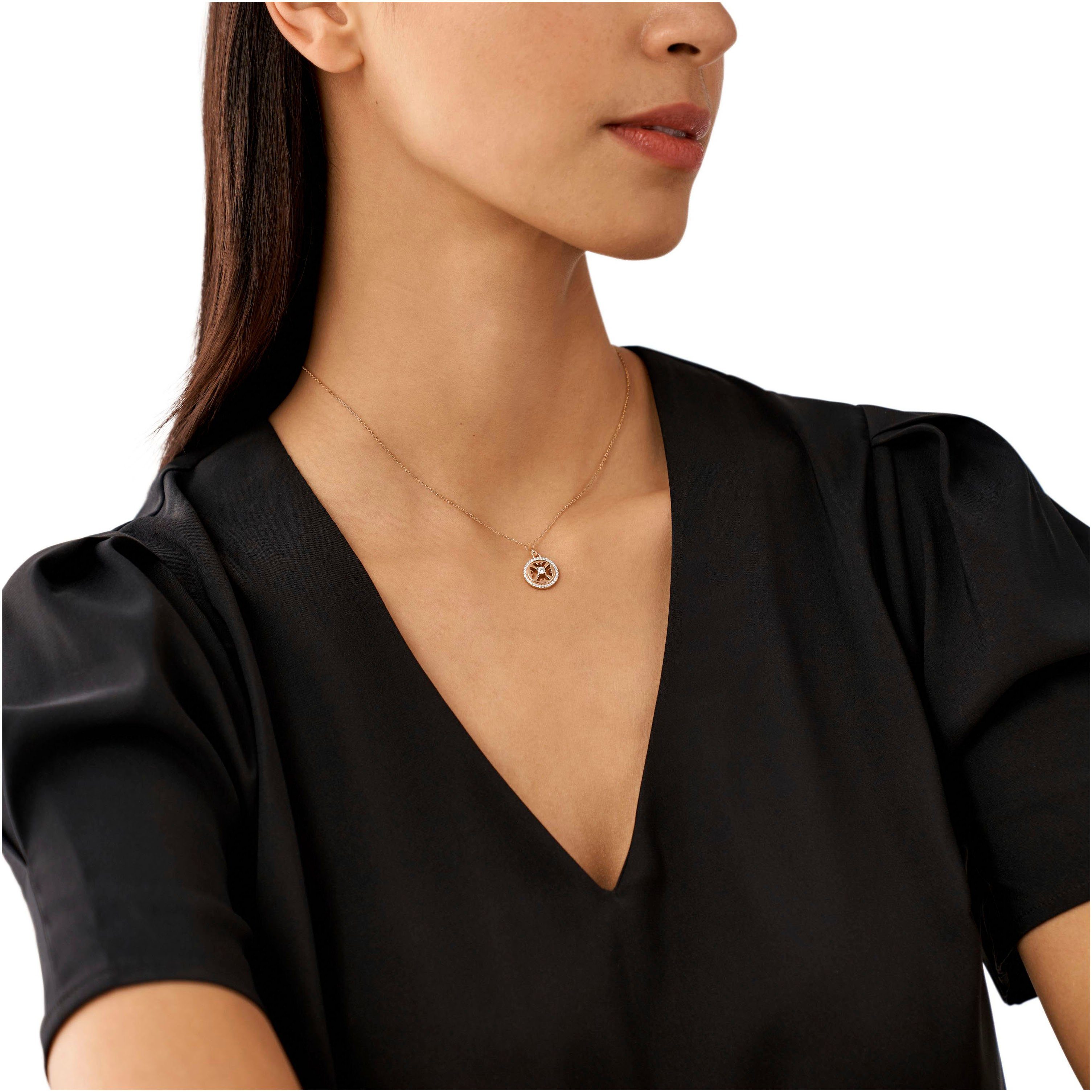 Emporio Armani Kette mit Anhänger Schmuck Geschenk Silber 925 Halsschmuck LOGO ESSENTIALS, mit Zirkonia (synth)