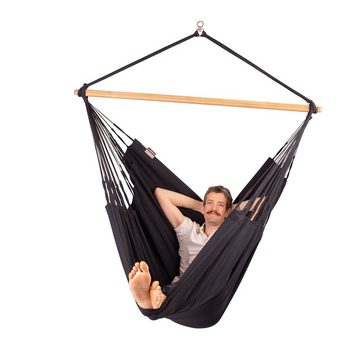 La Siesta Hängestuhl Hängestuhl Hängesessel Lounger HABANA Onyx schwarz - Kingsize aus Bio-, Hochwertige Qualität