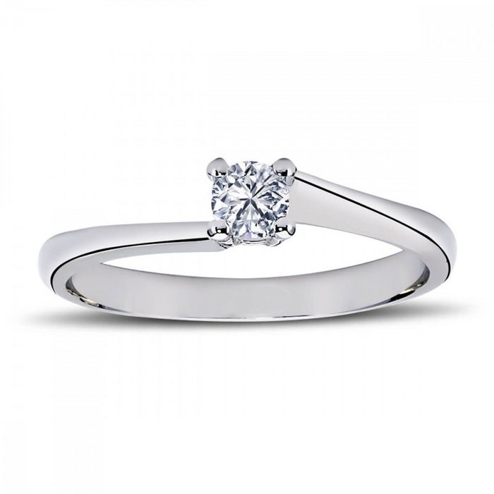 EinStein Diamant Diamantring 0 21 Carat Diamant Solitär Ring Antragsring 14 Karat Weißgold
