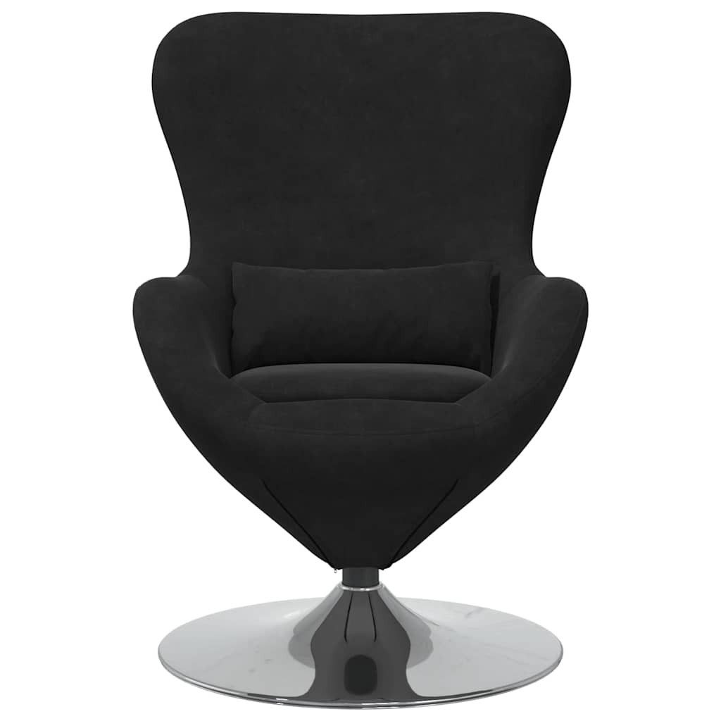 vidaXL Sessel Eiersessel Schwarz Samt (1-St)