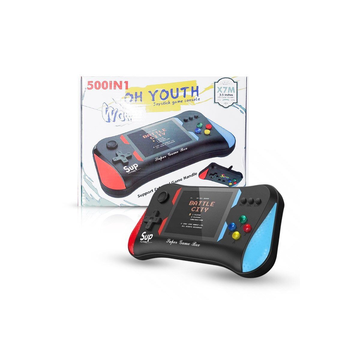 Wisam Tragbare Retro Konsole 500 Spiele Mini TV, Retro Konsolentisch