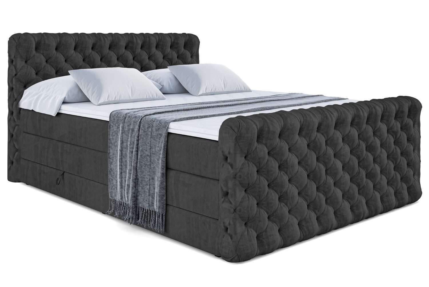 ALTDECOR Boxspringbett BOXI8-Z KING (Multipocket-Matratze H4, günstig online kaufen