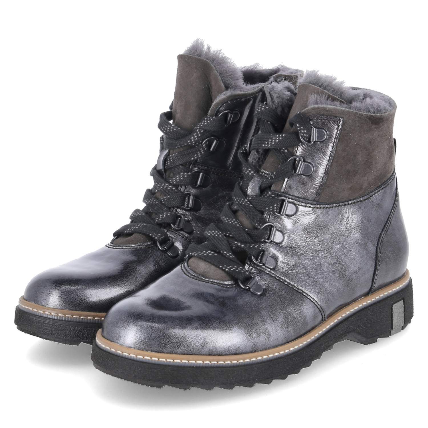 Waldläufer Waldläufer 911802-304/052 Damen Lackleder grau Winterstiefel günstig online kaufen