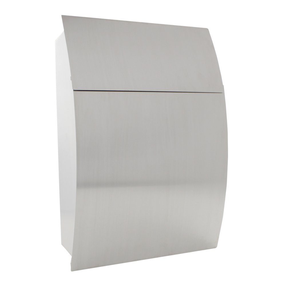 Profirst Wandbriefkasten Profirst Mail PM 130 Briefkasten (Silber, Edelstahl)