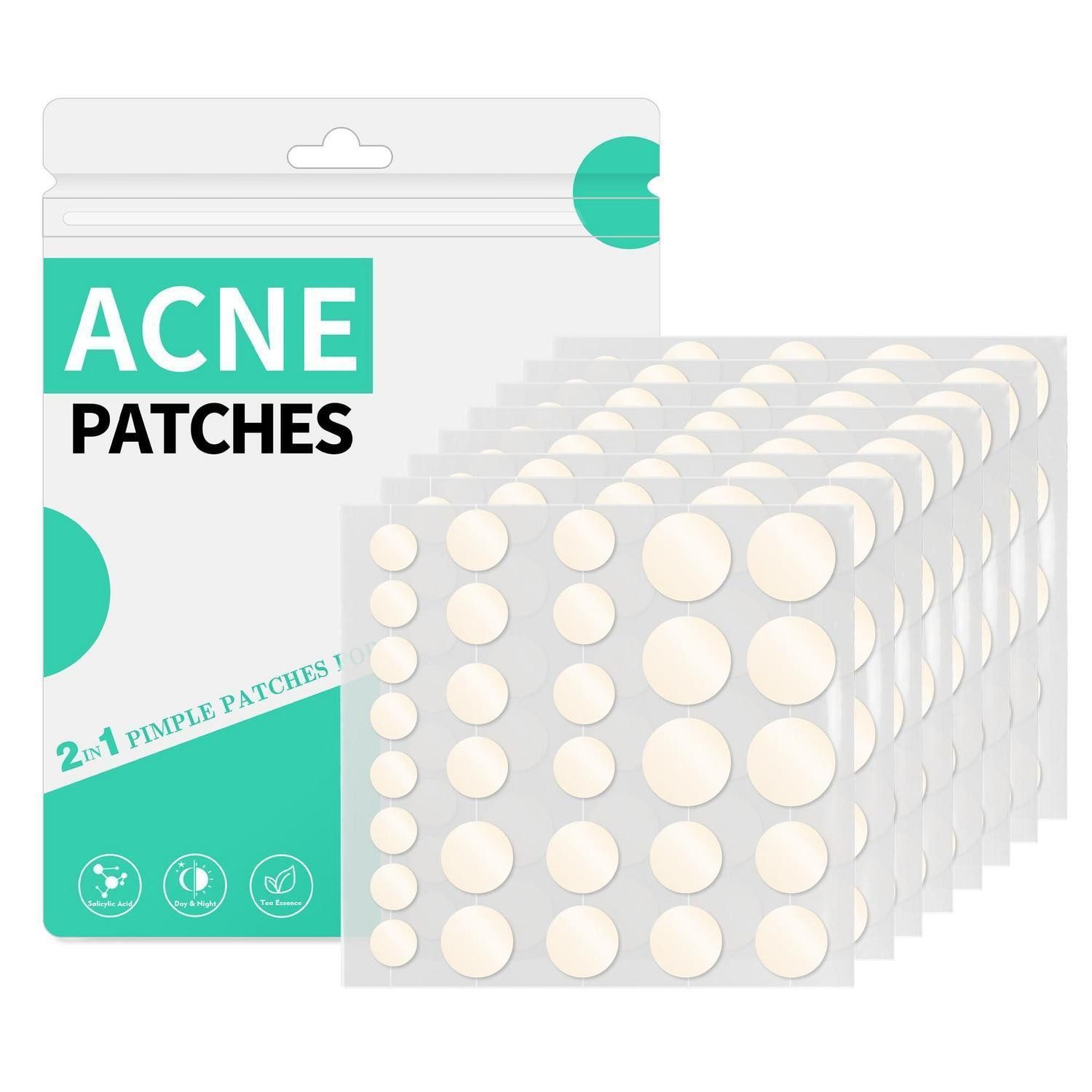 LuxusKollektion Anti-Pickel-Pflaster Pimple Patches Hydrokolloid Unsichtbar Wasserdicht Rund 264 Stück