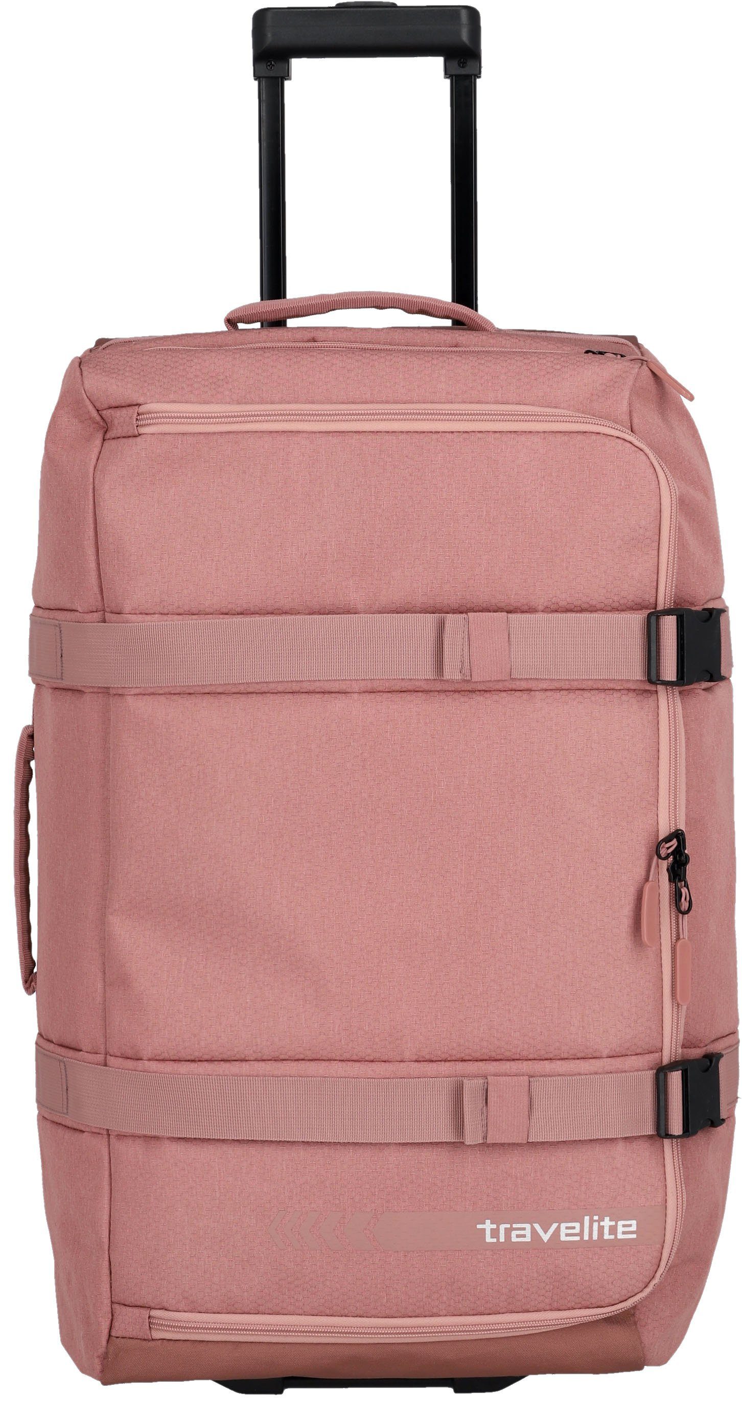 travelite Reisetasche Kick Off L, 68 cm, mit Trolleyfunktion rosa