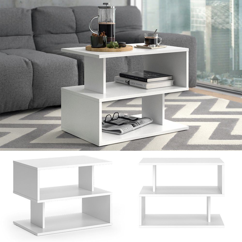 Vicco Couchtisch Shelby, Weiß, 59 x günstig online kaufen