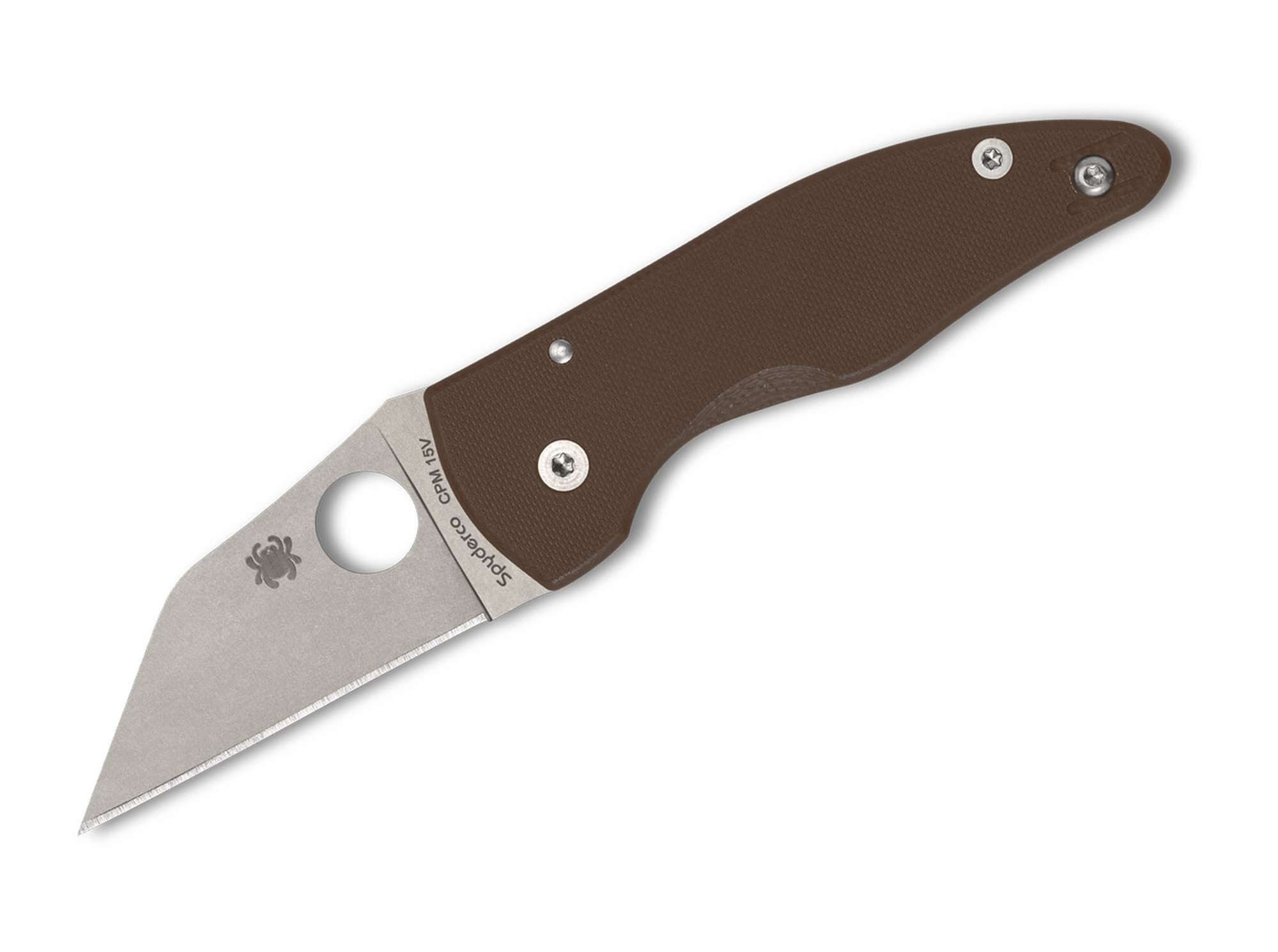 Spyderco Taschenmesser Spyderco MicroJimbo Brown G10 CPM 15V PlainEdge Sprint Run