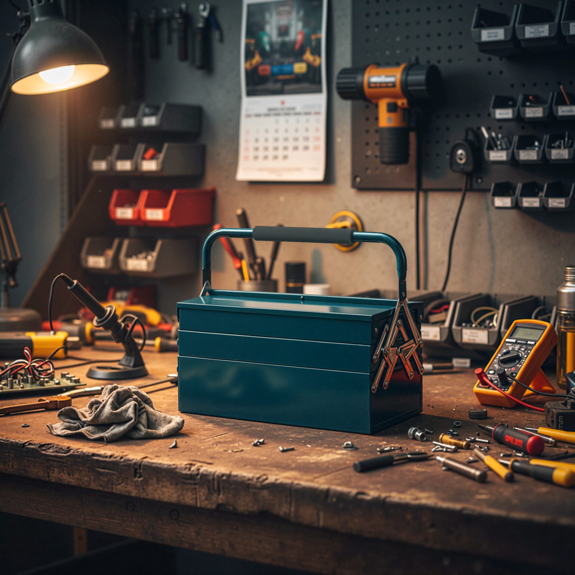 Durhand Инструментbox Инструментkasten (Set, 1 St., 1 x Инструментkasten), Dunkelgrün 45 x 20 x 34,5 cm