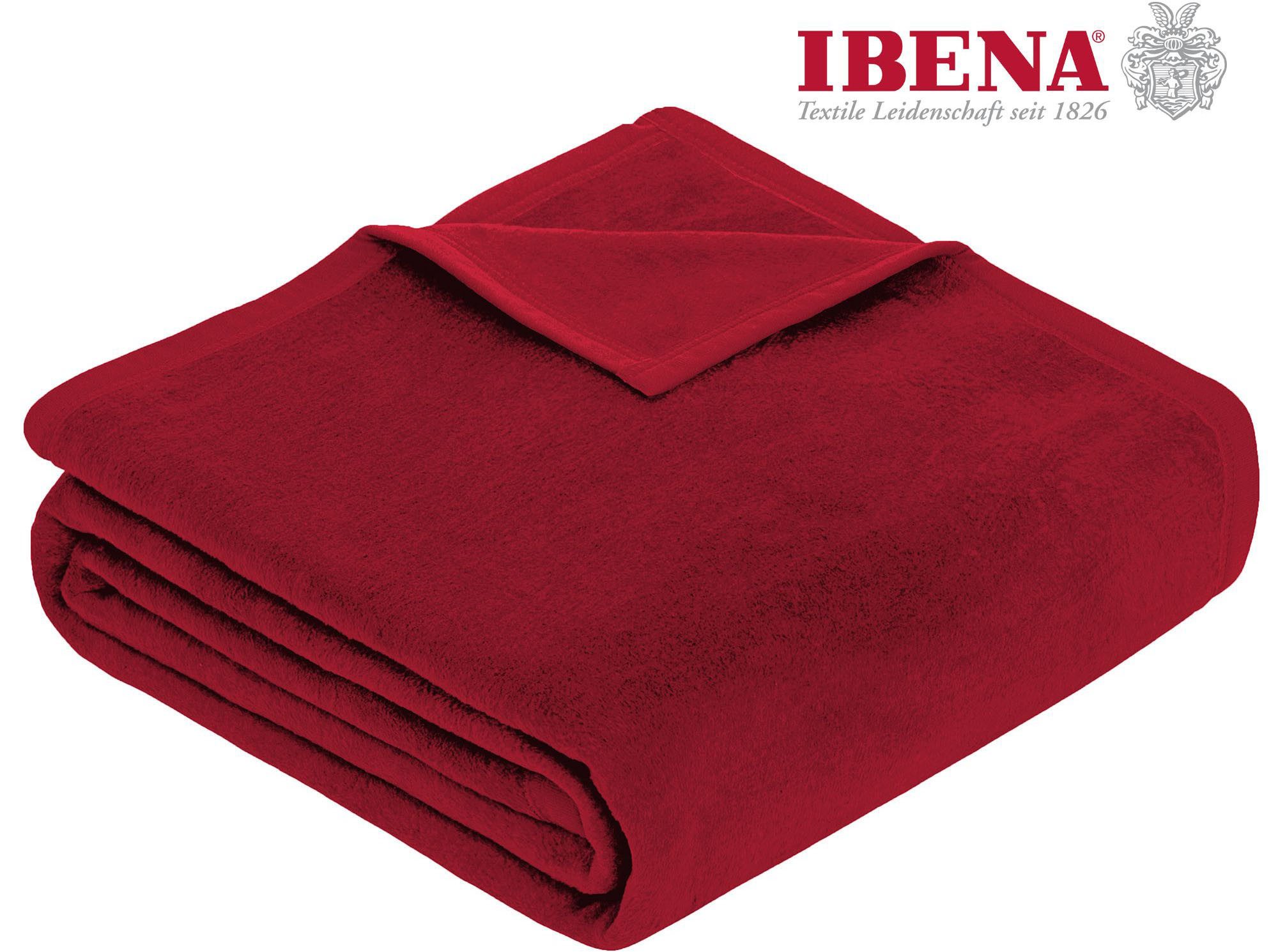 Wohndecke Luxus, IBENA, verschiedene Größen, uni, Kuscheldecke, Premium, made in Europe!
