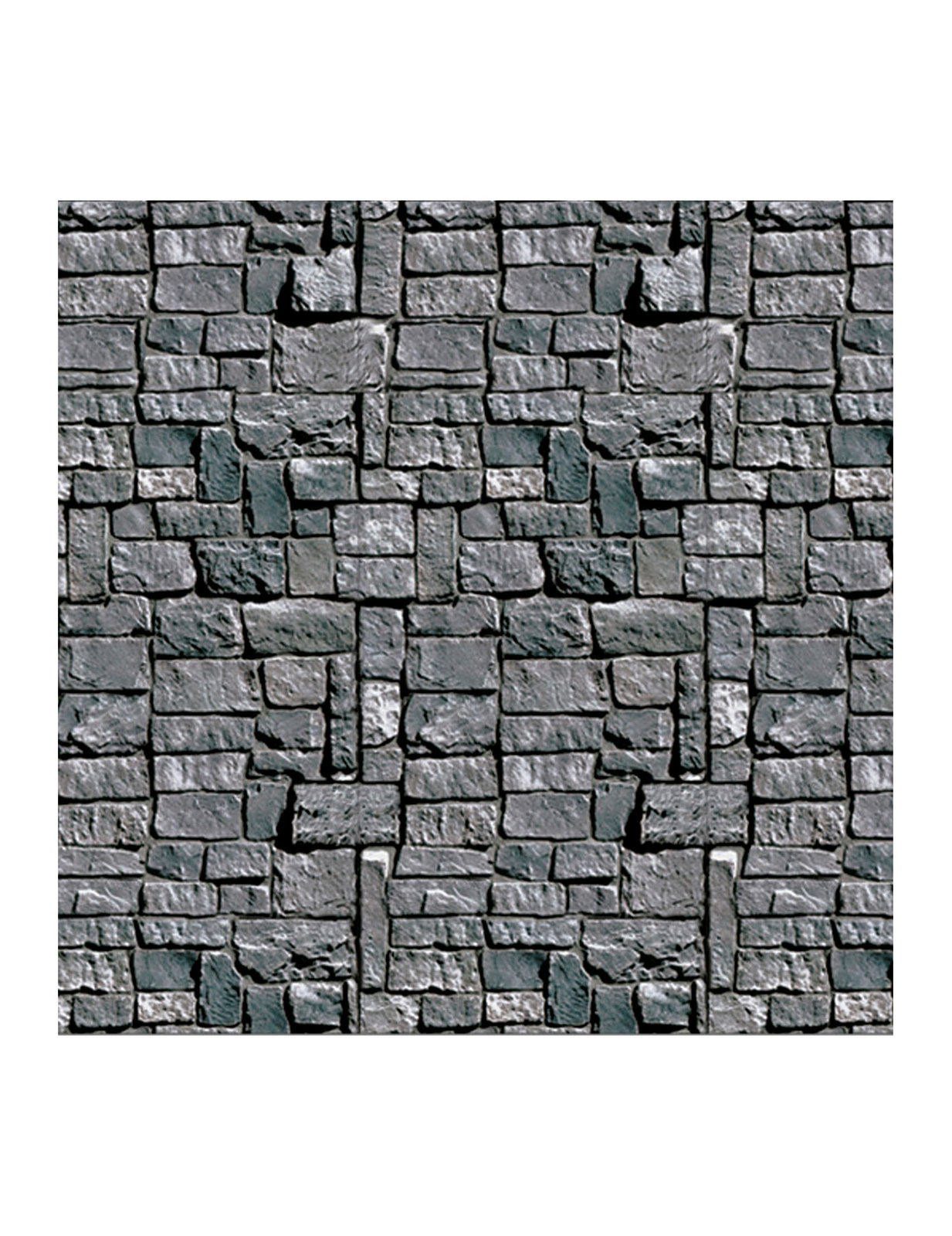 360 Degrees Kostüm Steinerne Mauer Halloween Wand-Dekofolie grau 1,2x9,1m