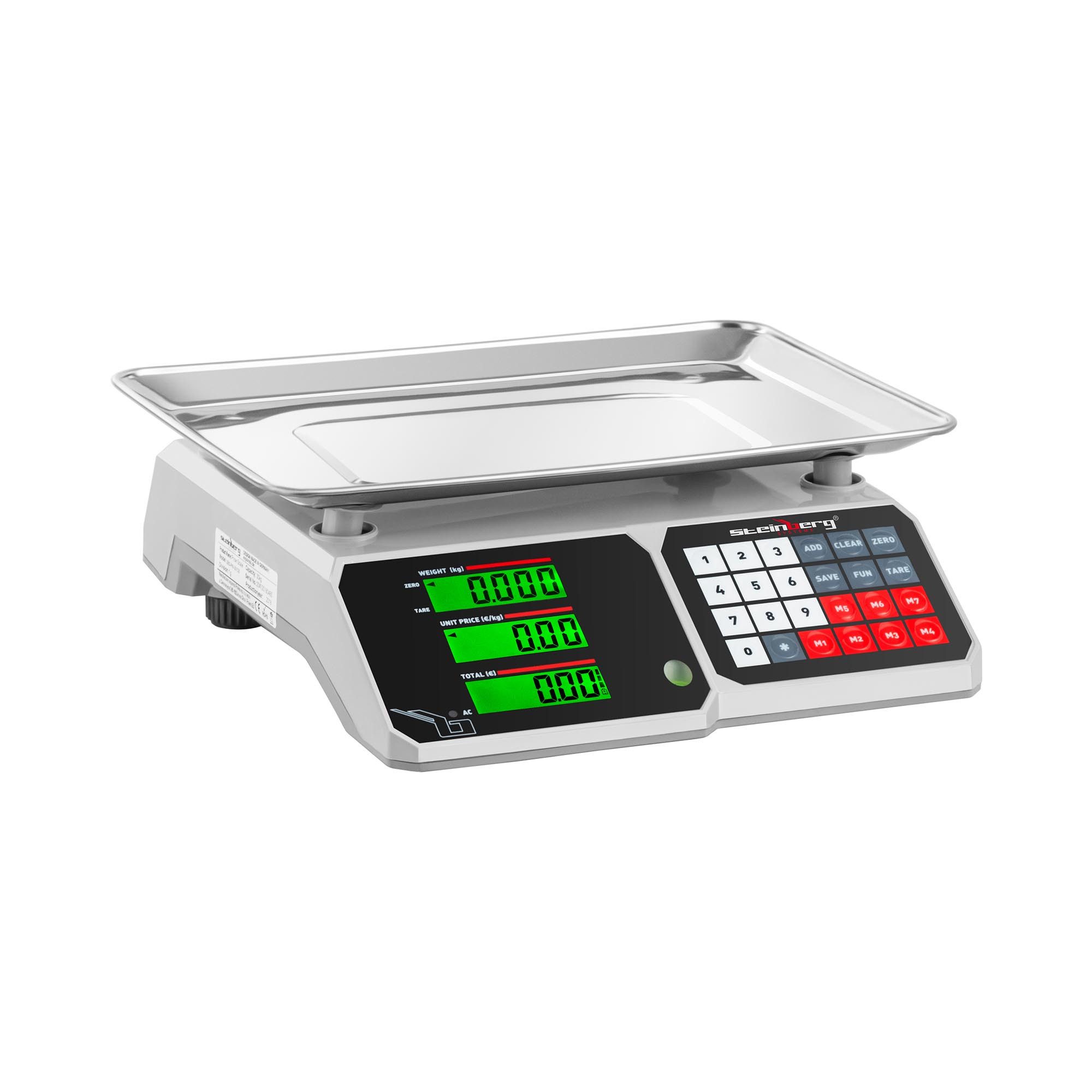 Steinberg Systems Präzisionswaage Kontrollwaage 30 kg / 1 g Ladenwaage Preiswaage Marktwaage Tischwaage