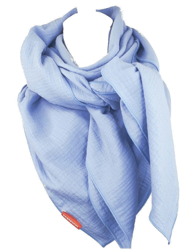 wundabaa Halstuch Halstuch Musselin blau in Farbvarianten