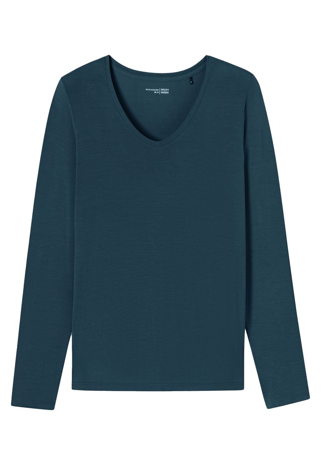 Schiesser Longsleeve Mix+Relax langarm, V-Ausschnitt