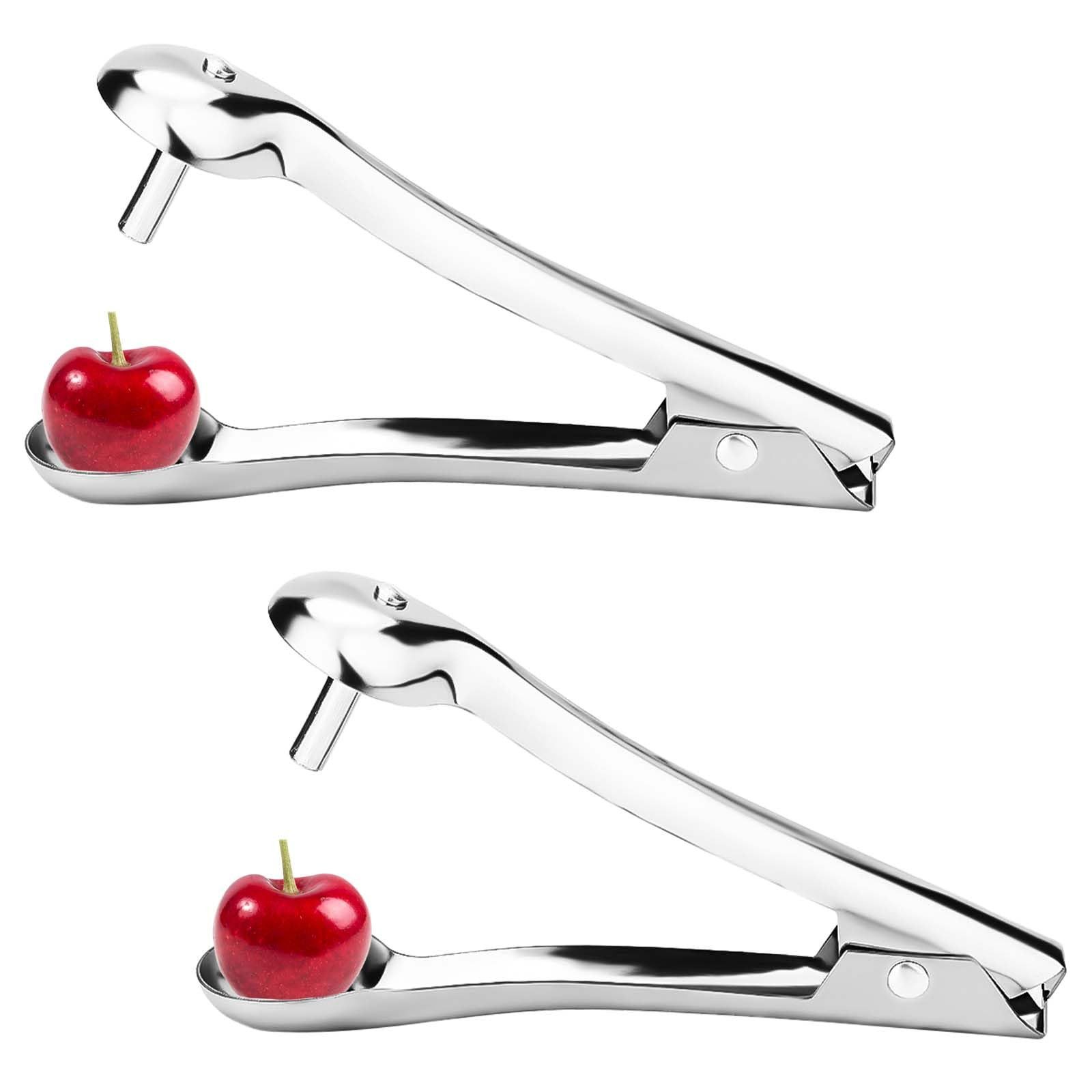 Auledio Entkerner Kirschenentkerner Edelstahl Multifunktionaler Obstentkerner, Tragbar, (2-tlg), Ideal für Kirschmarmelade