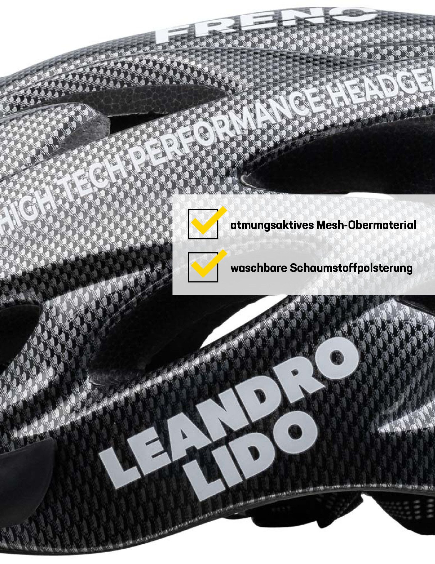 LEANDRO LIDO Fahrradhelm Freno Radsport Fahrrad Helm, praktischer Klickverschluss, für einhändiges öffnen