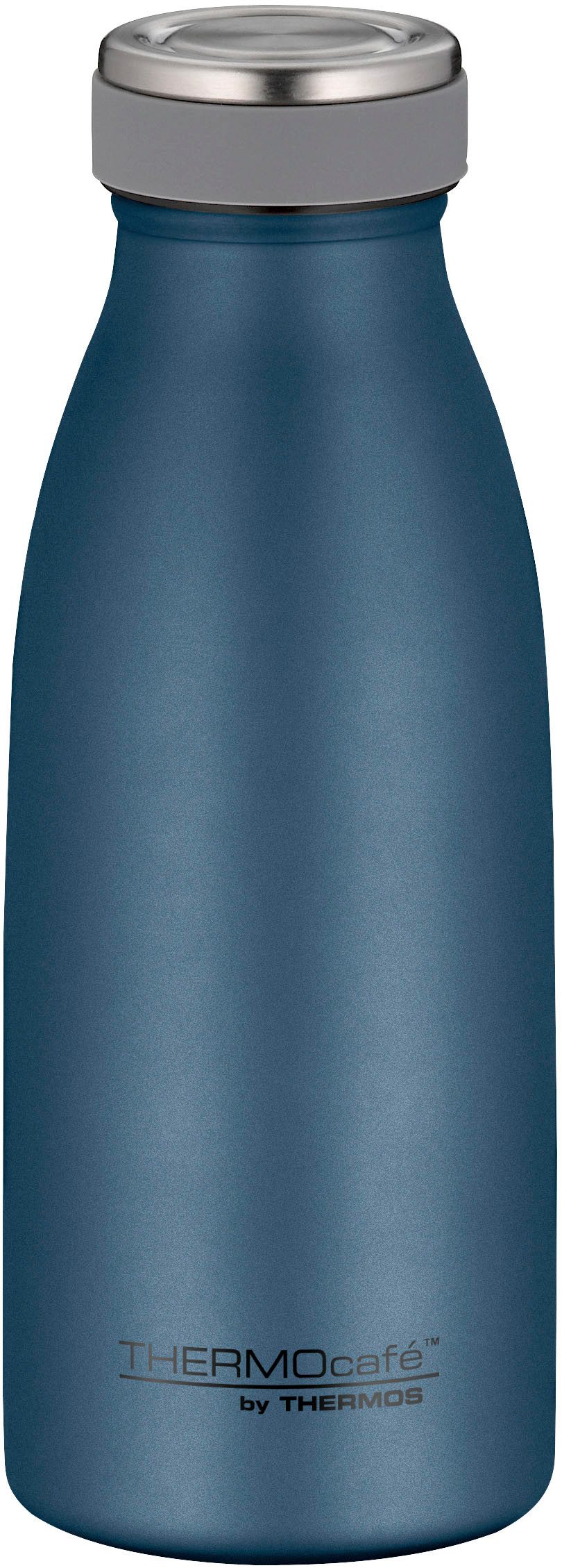 THERMOcafé Isolierflasche TC BOTTLE, aus doppelwandigem Edelstahl, spülmaschinenfest, gummierter Drehverschluss, absolut dicht bei Kohlensäure